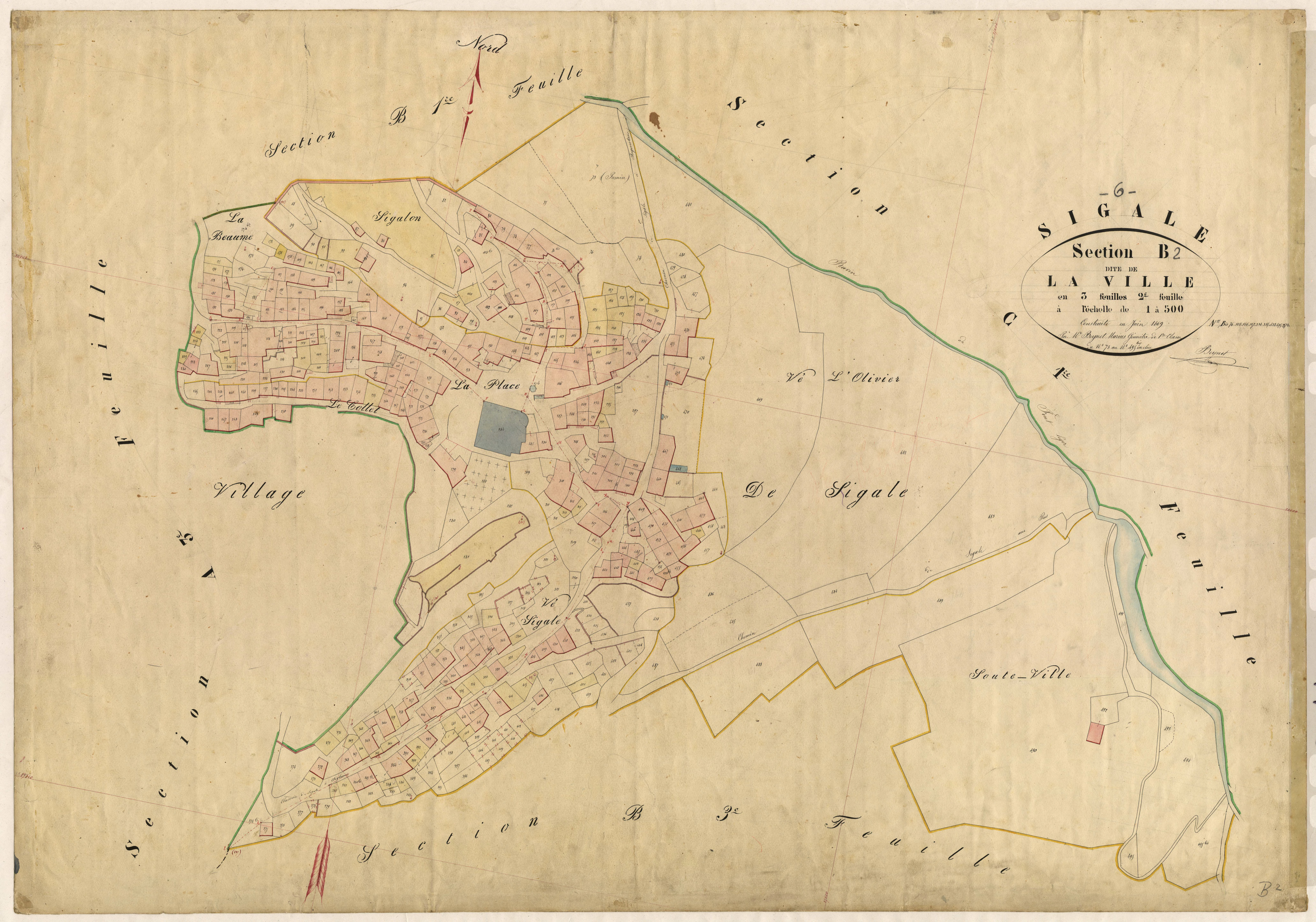 La Ville. - Plan de section, B2
