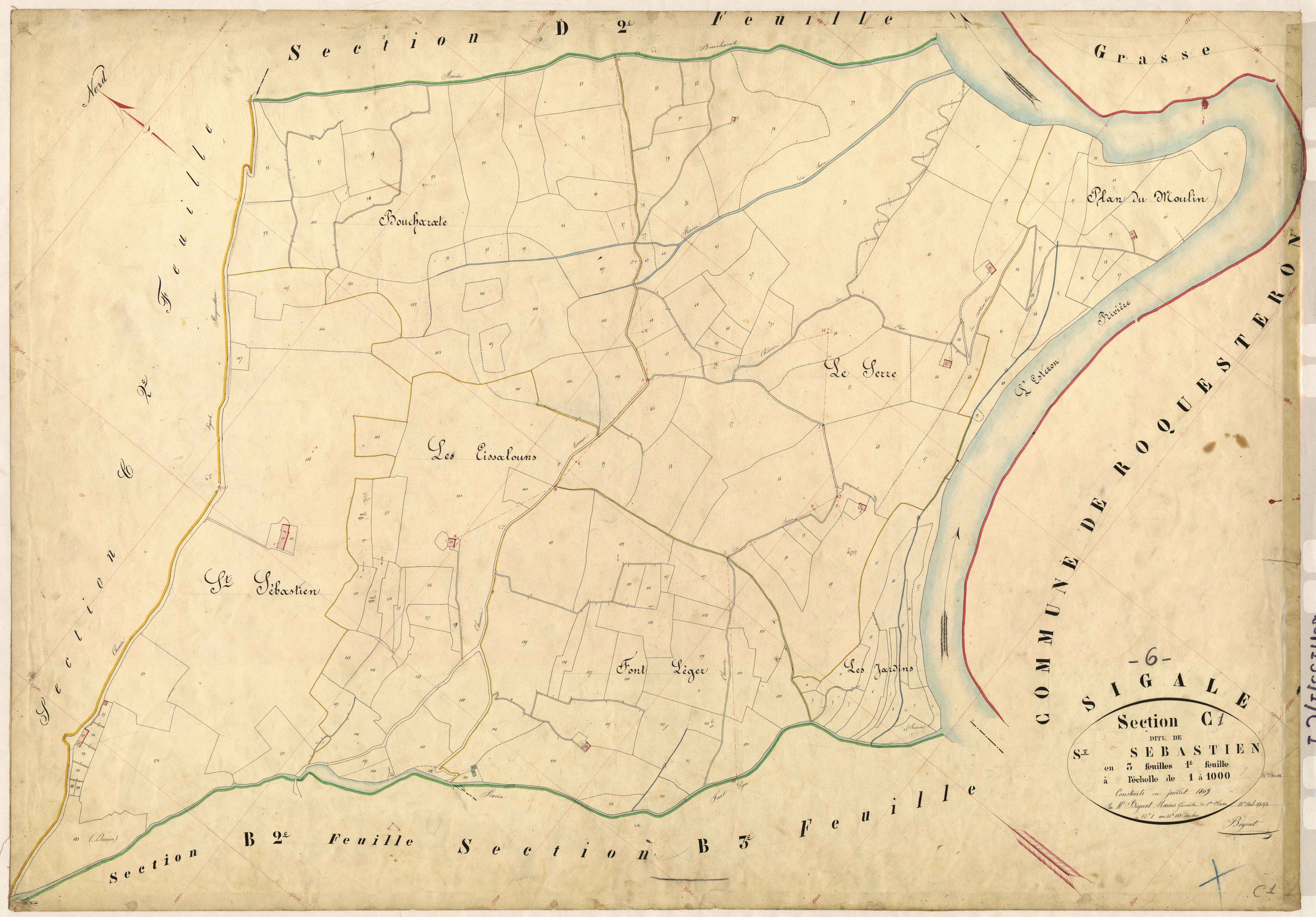 Saint-Sébastien. - Plan de section, C1