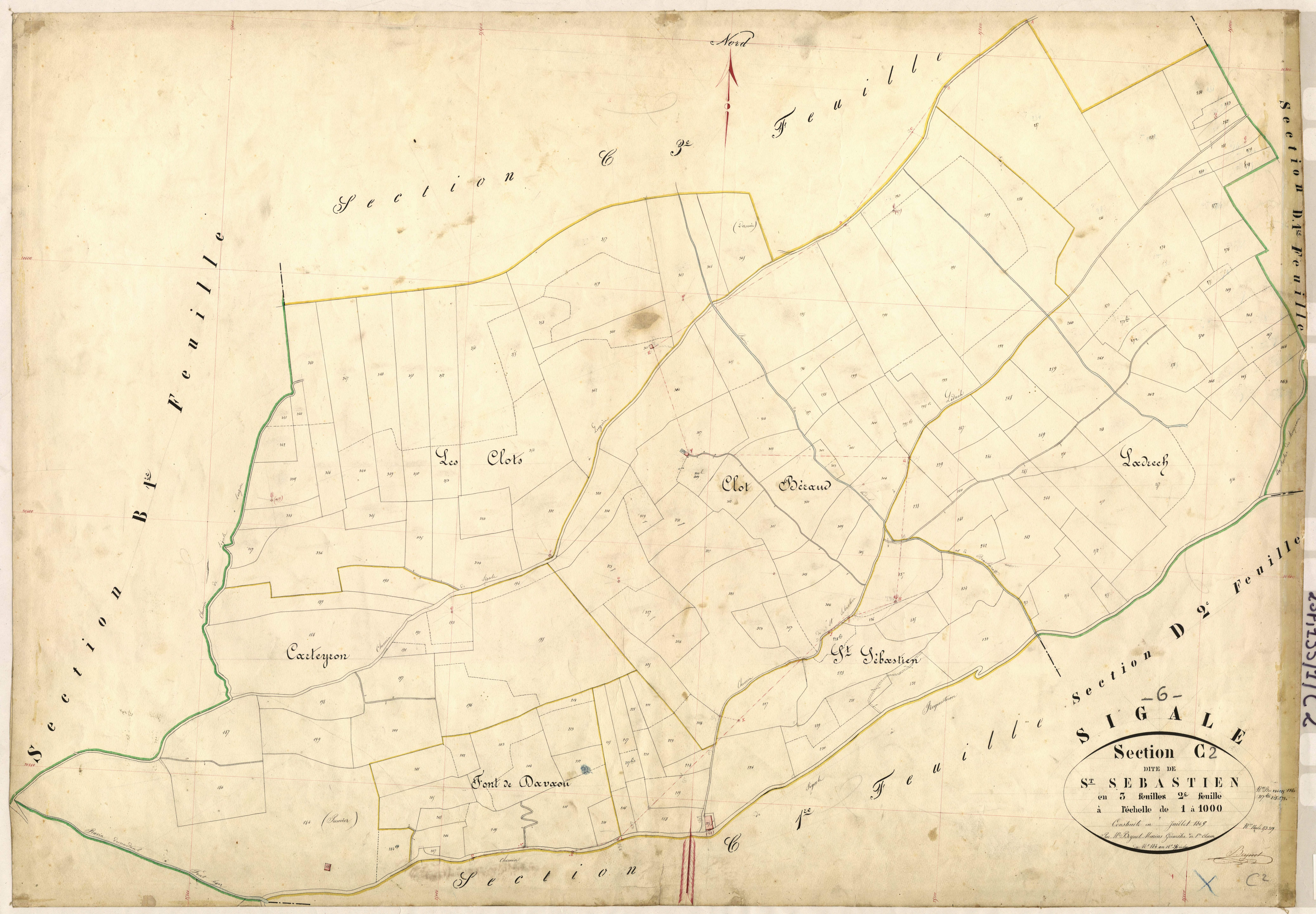 Saint-Sébastien. - Plan de section, C2