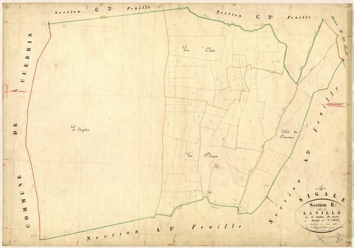 La Ville. - Plan de section, B1