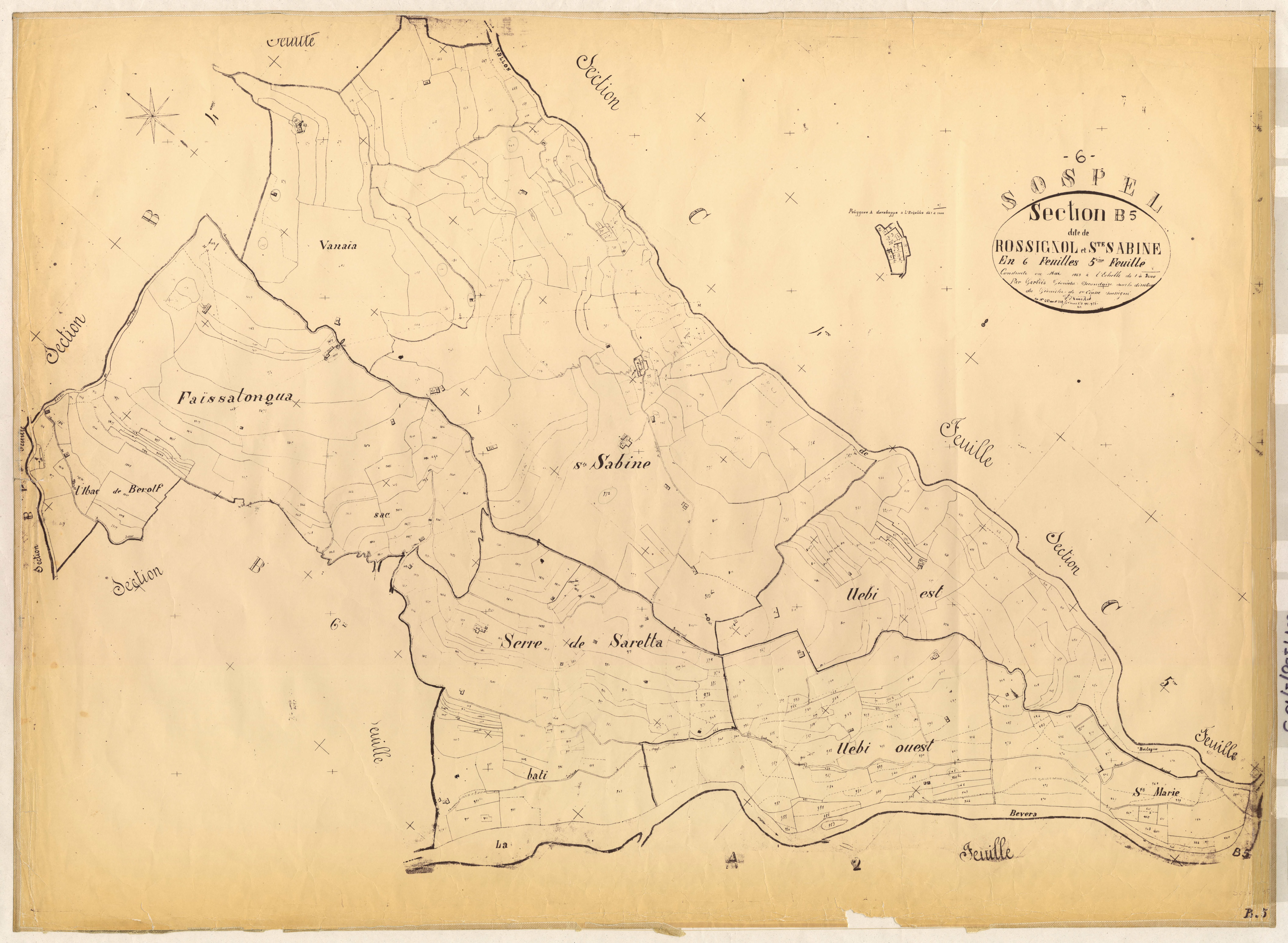 Rossignol et Sainte-Sabine. - Plan de section, B5