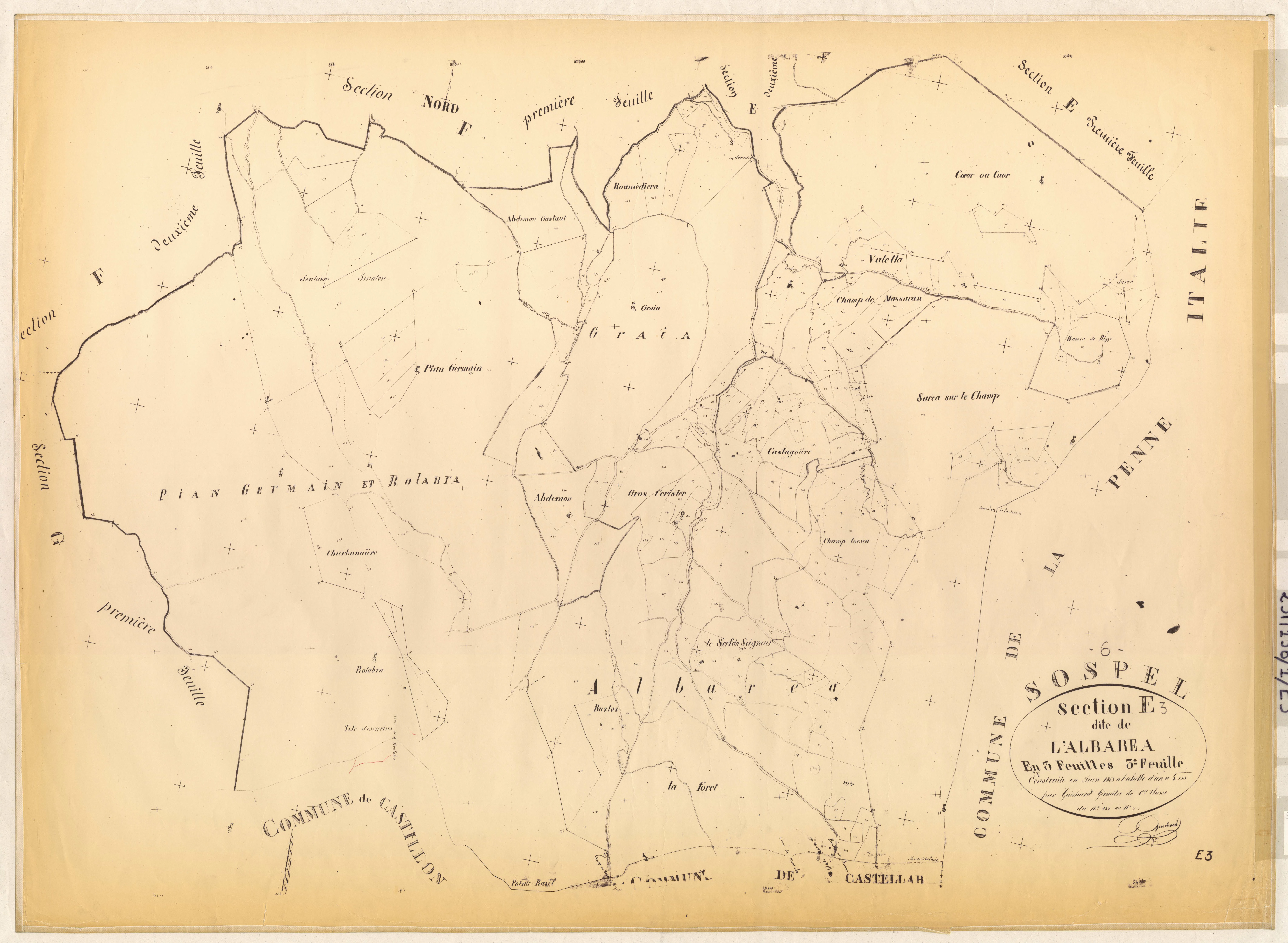 L'Albarea. - Plan de section, E3