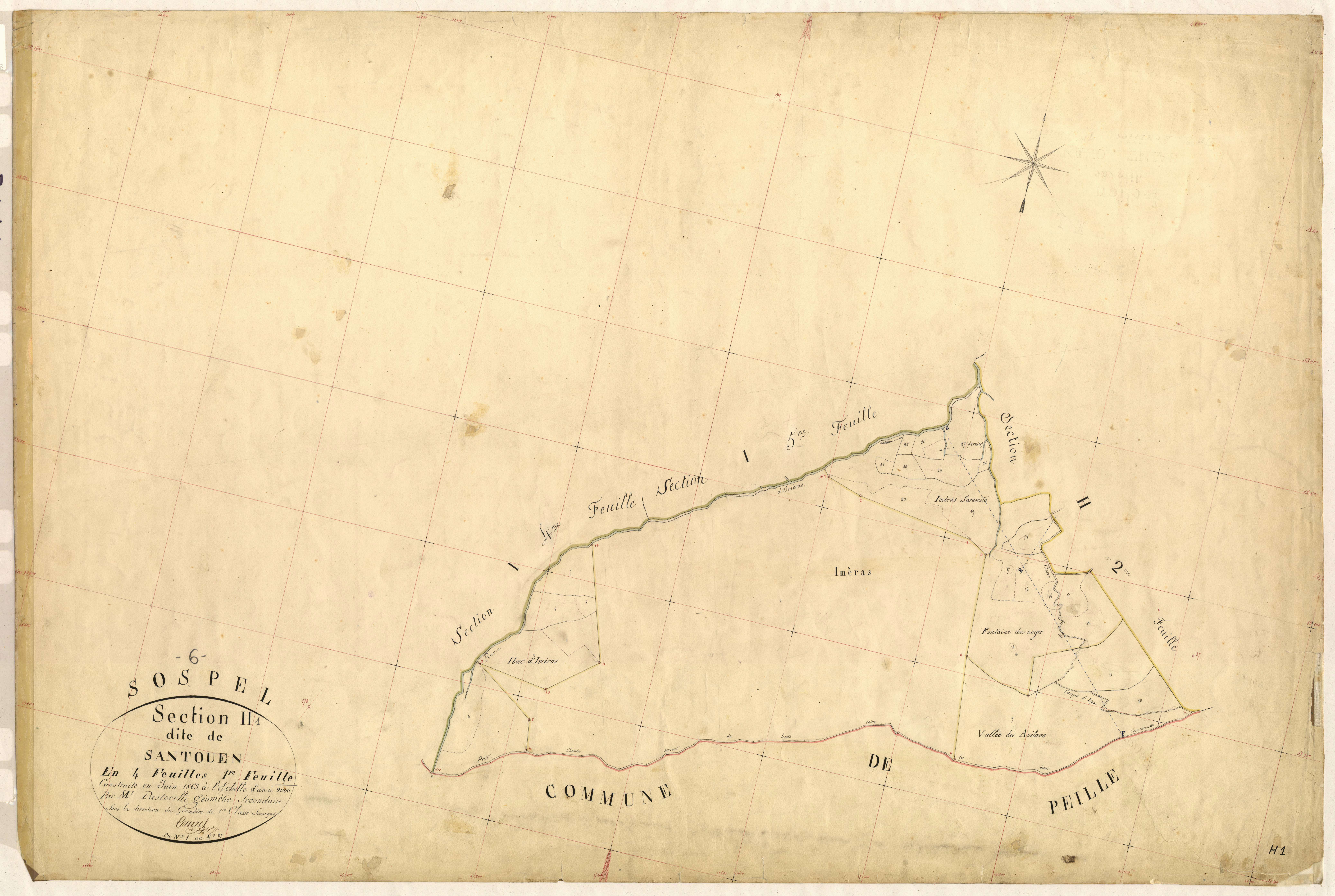 Santouen. - Plan de section, H1