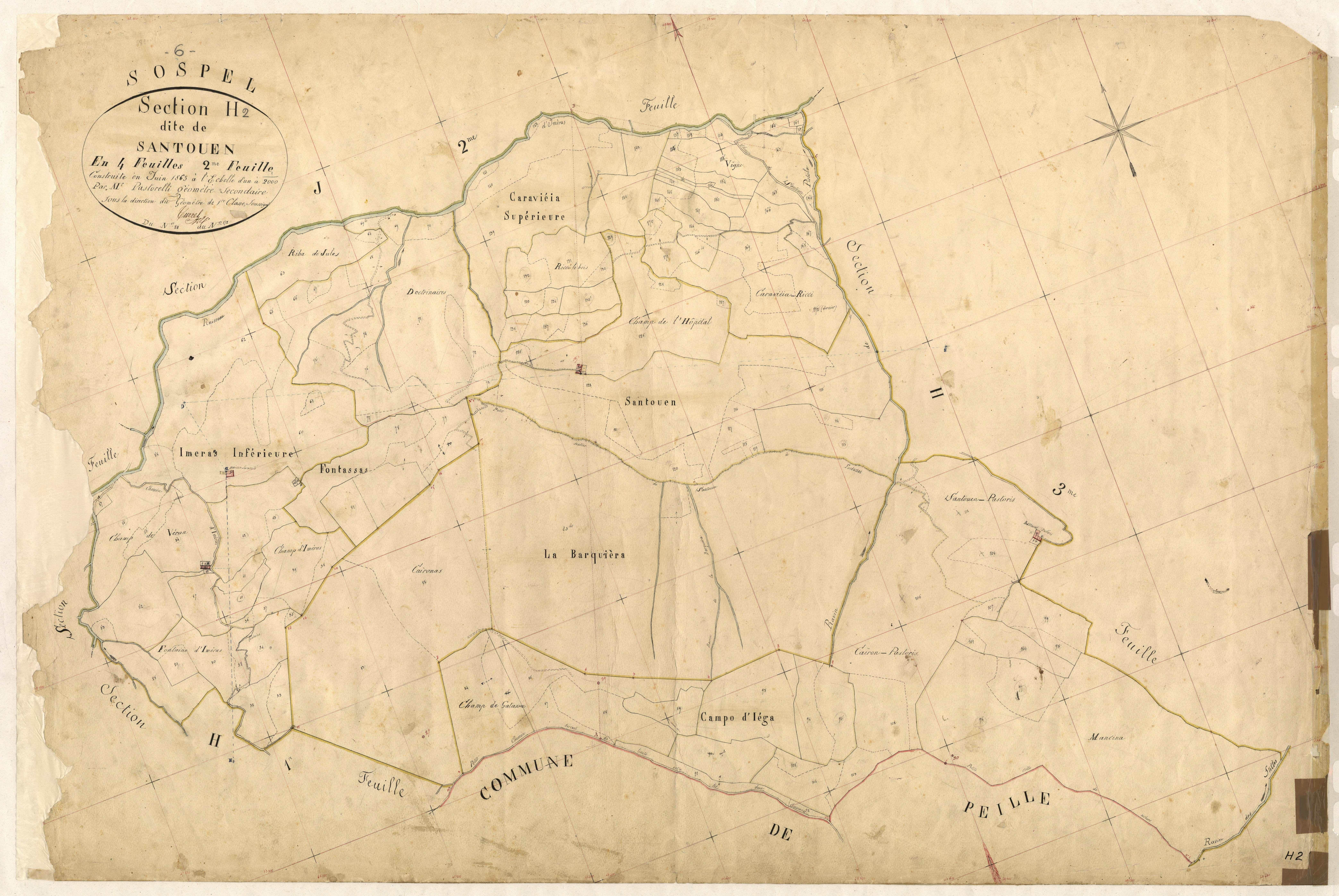 Santouen. - Plan de section, H2