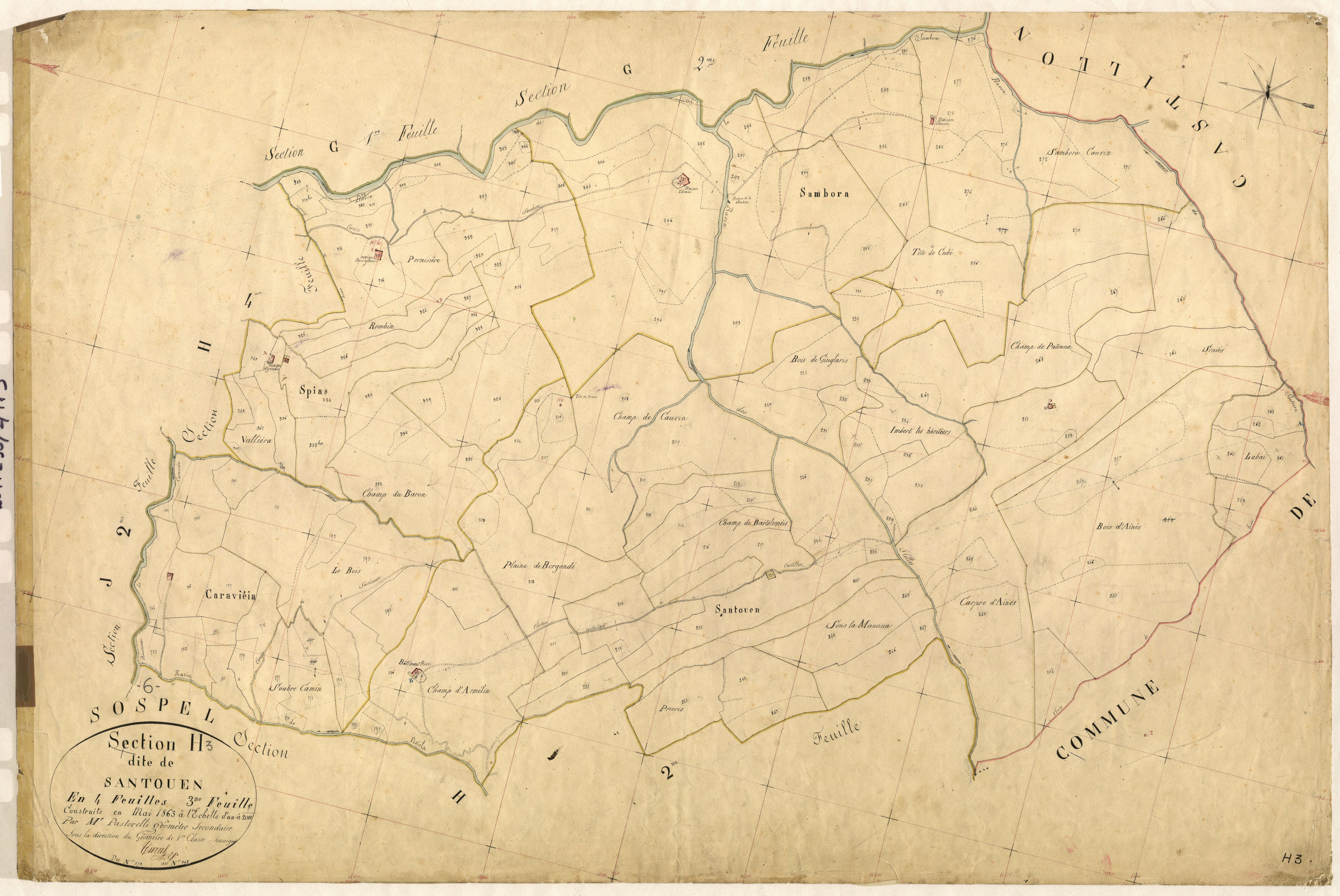 Santouen. - Plan de section, H3
