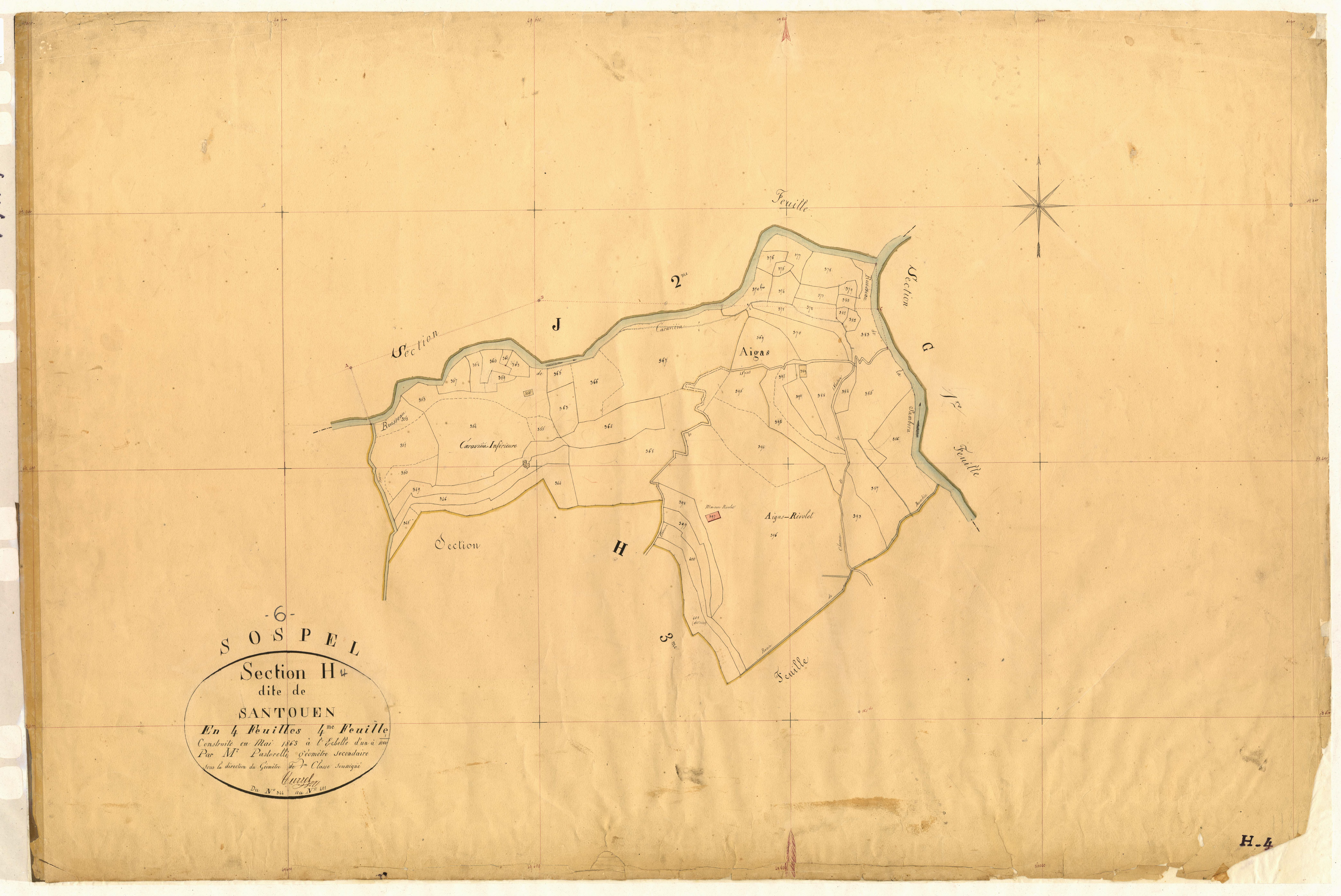 Santouen. - Plan de section, H4