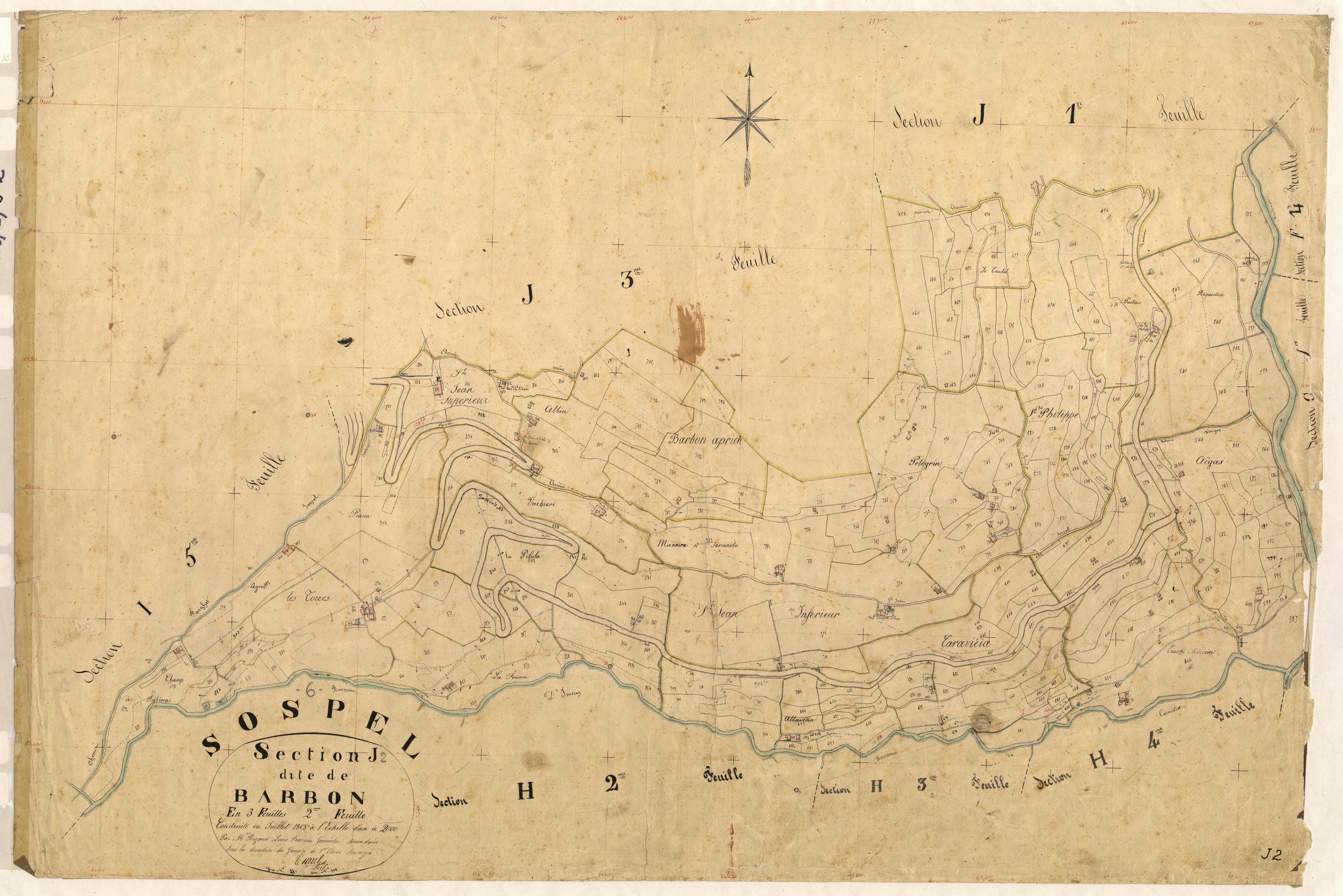 Barbon. - Plan de section, J2