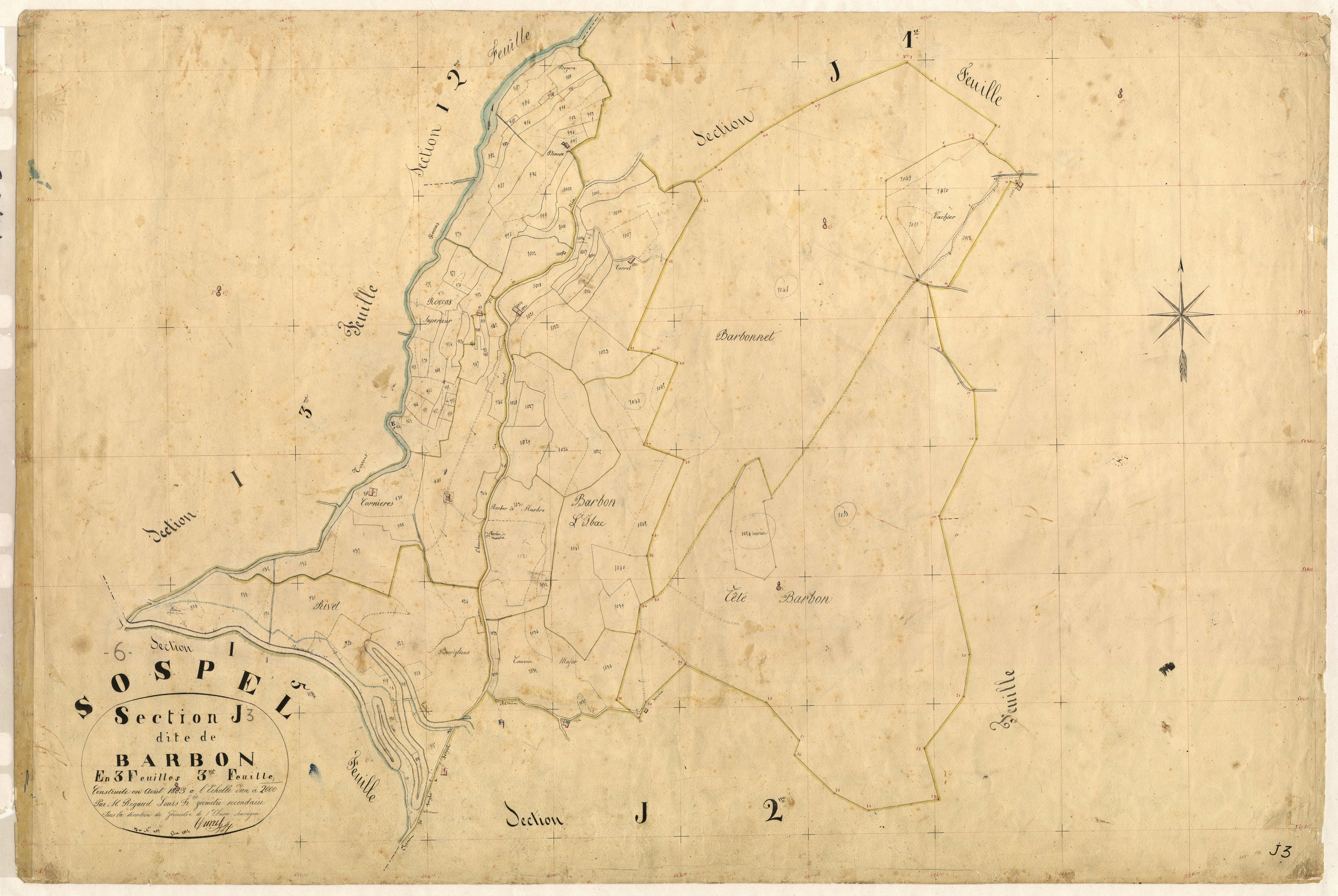 Barbon. - Plan de section, J3