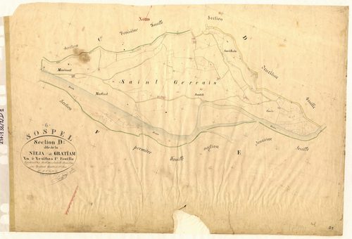 La Nieja et Gratiam. - Plan de section, D1