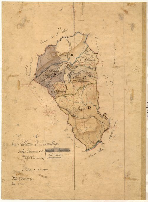 Tableau d'assemblage : origine Cabris. - TA