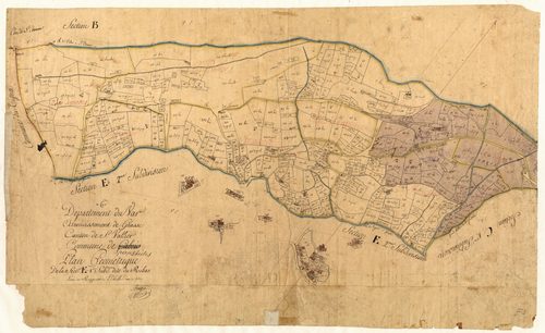 Le Ribas : origine Cabris. - Plan de section, E1