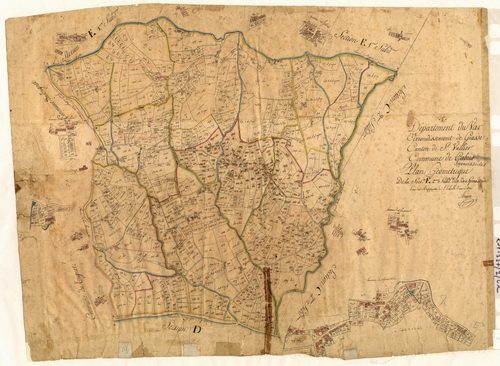 Spéracèdes : origine Cabris. - Plan de section, E2