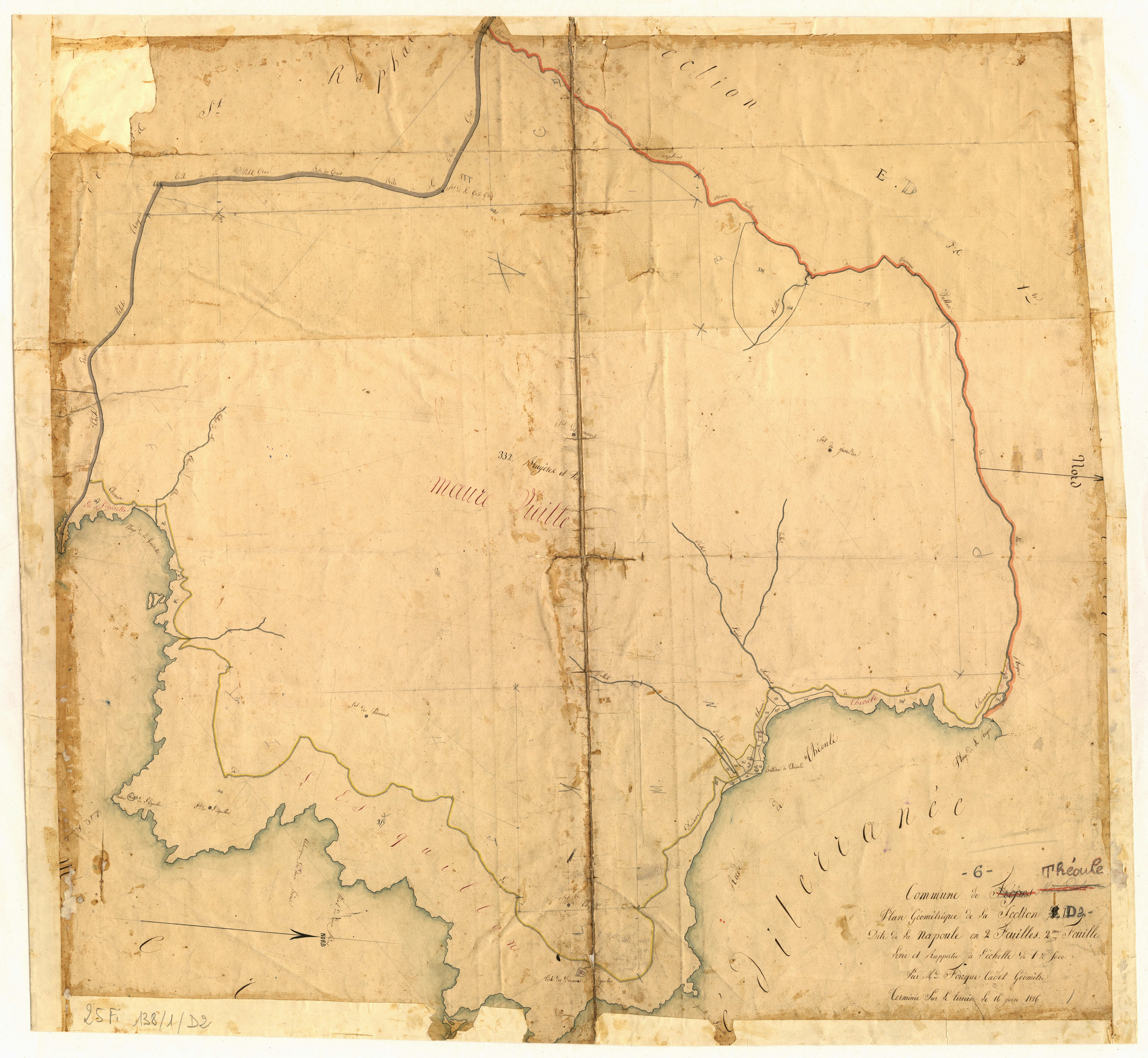La Napoule. - Plan de section, D2