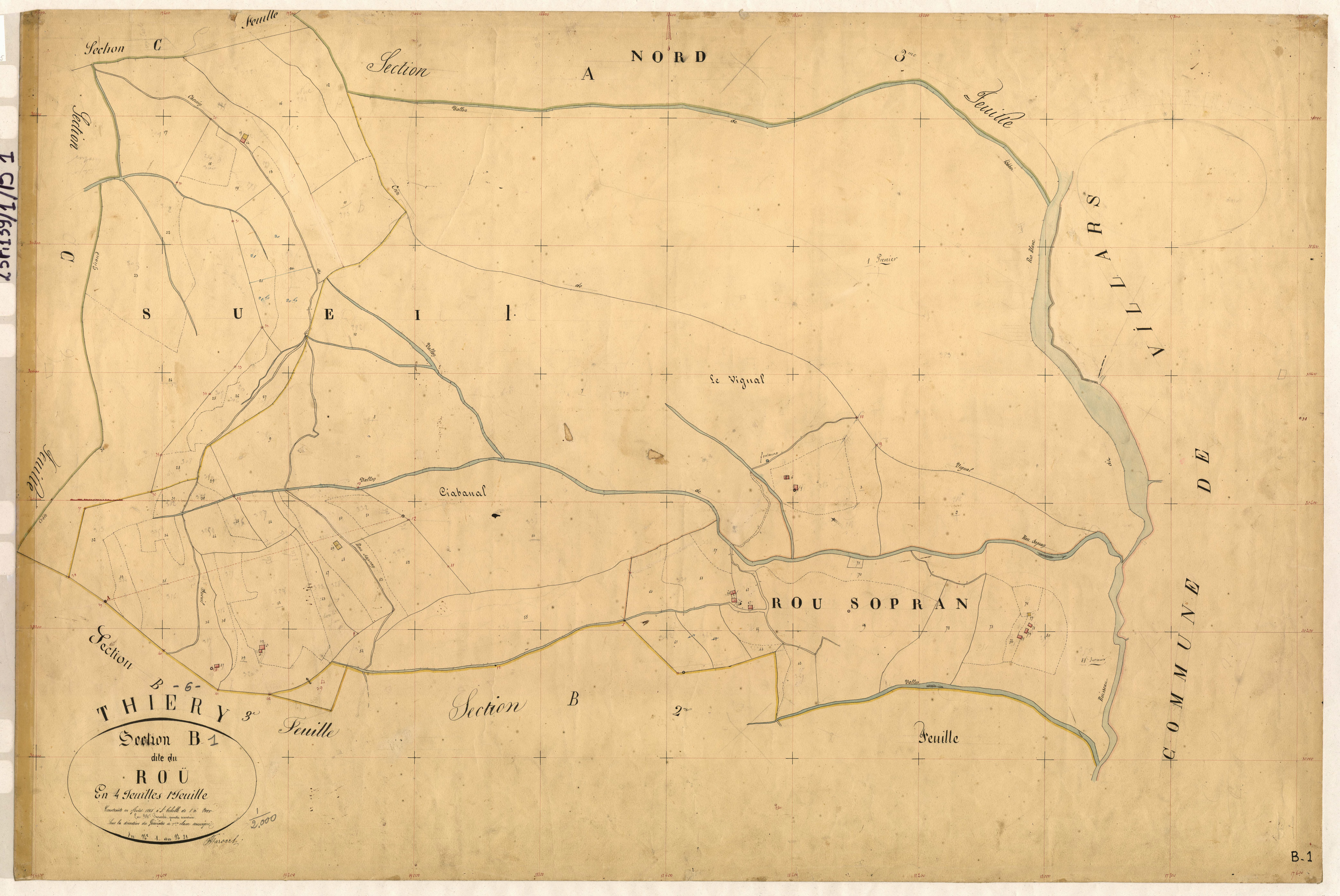 Roü. - Plan de section, B1