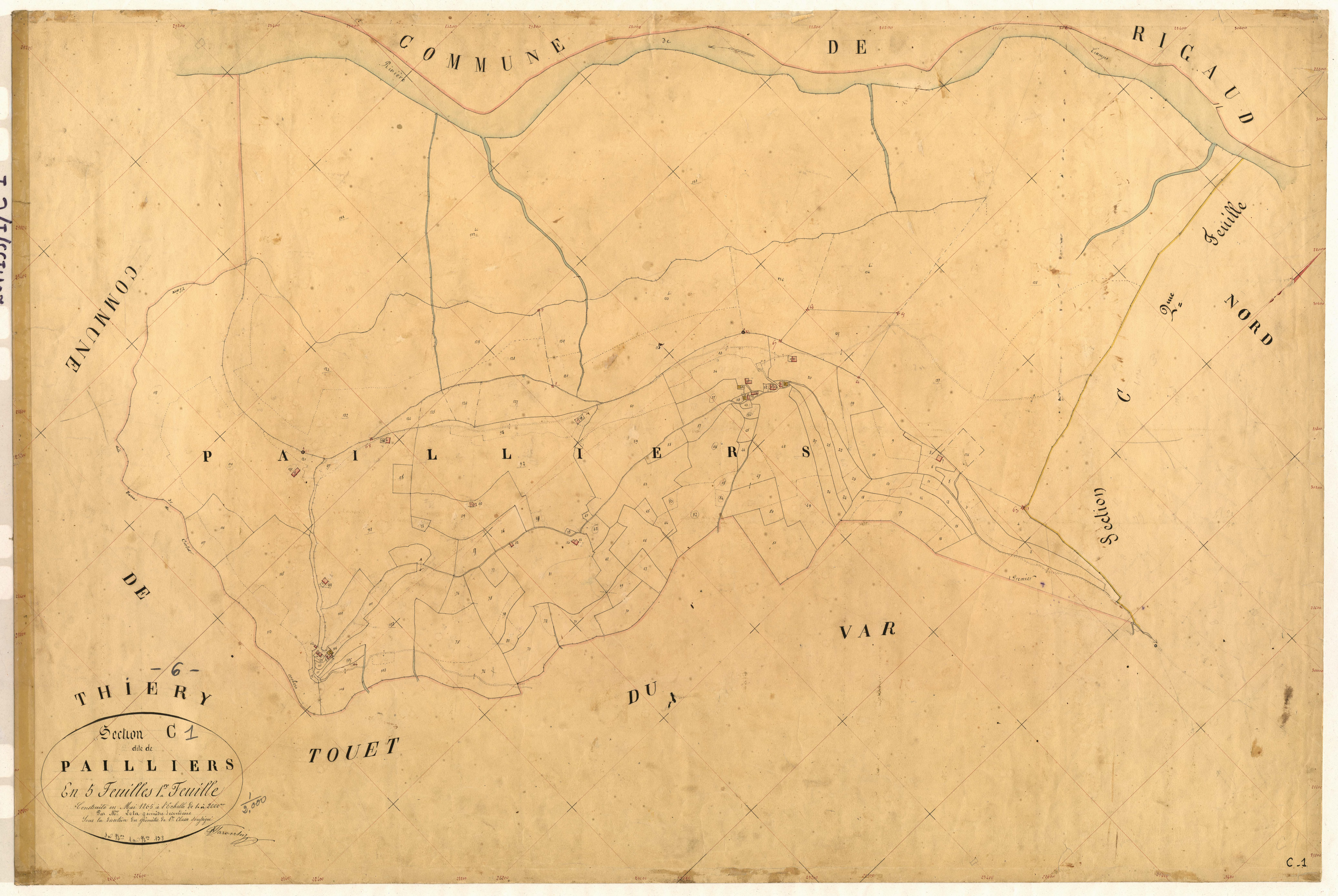 Pailliers. - Plan de section, C1