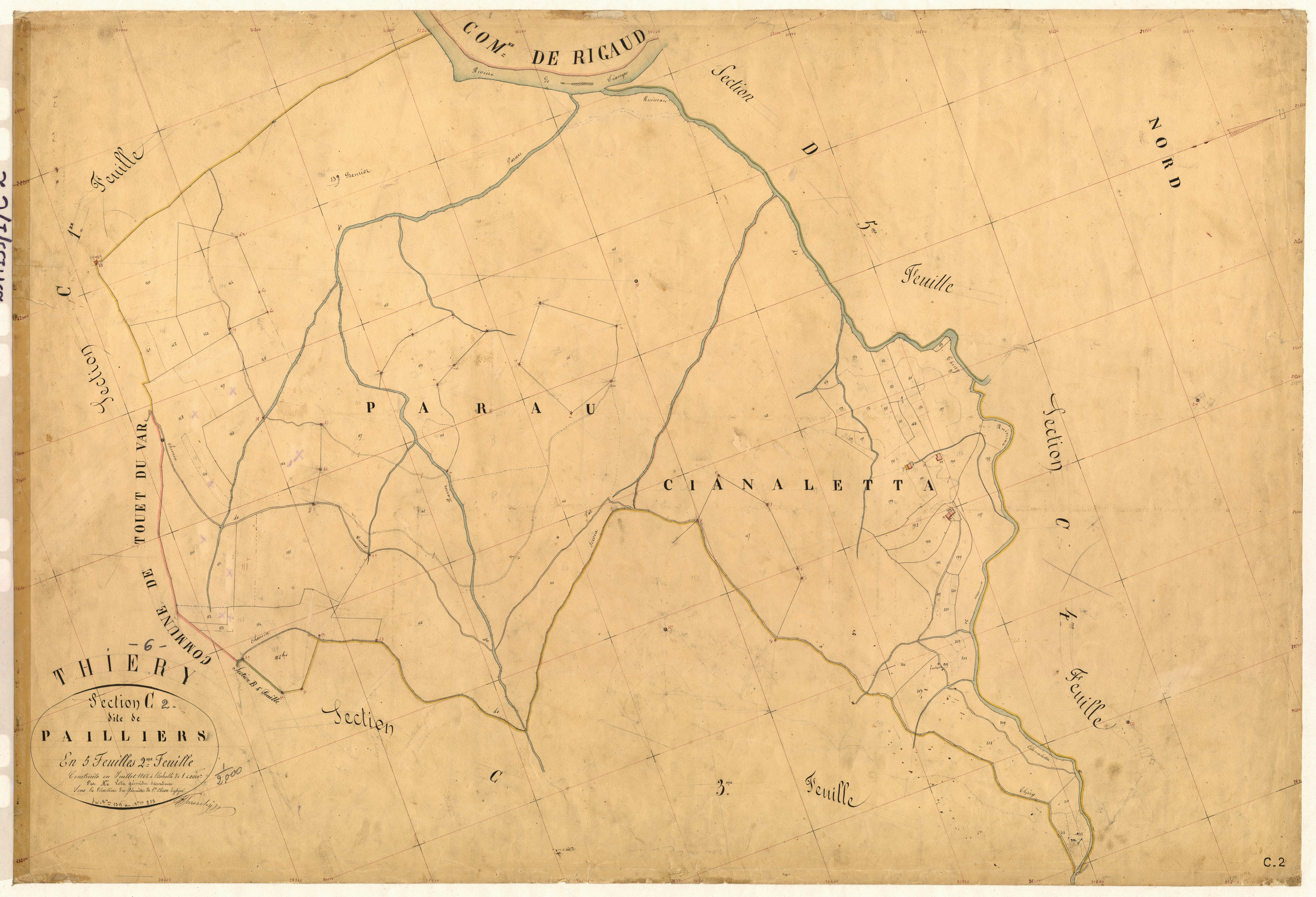 Pailliers. - Plan de section, C2