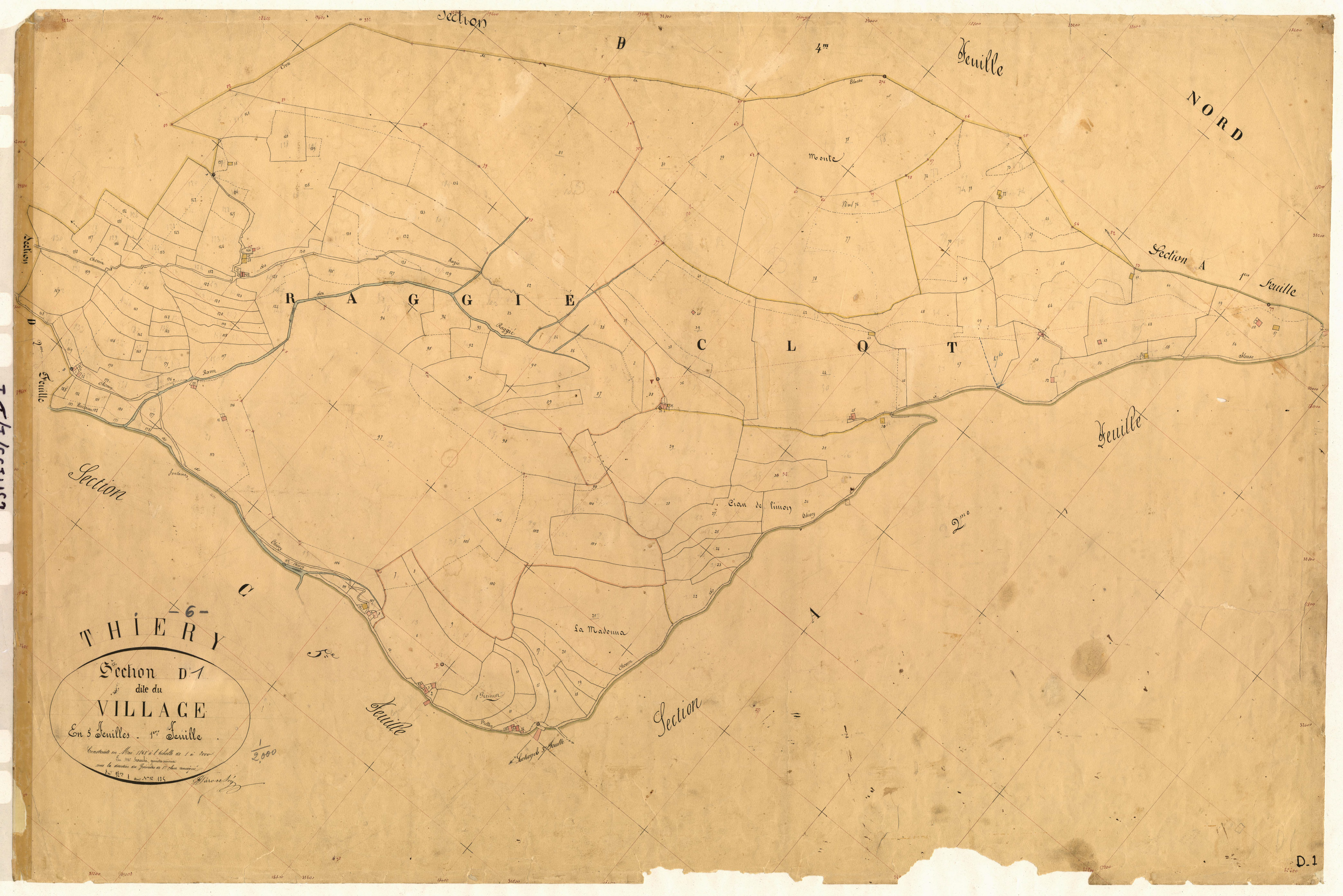 Le Village. - Plan de section, D1