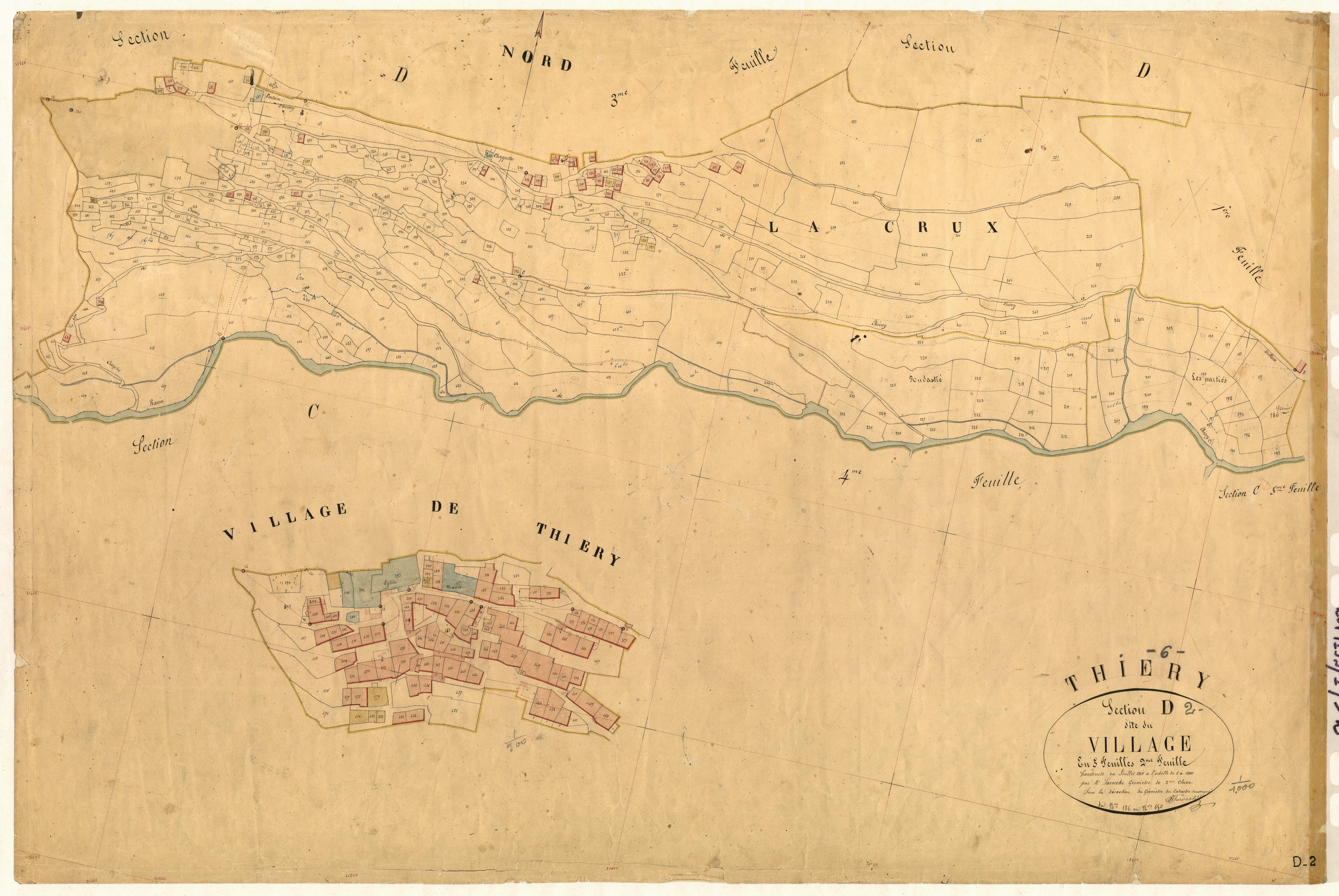 Le Village. - Plan de section, D2