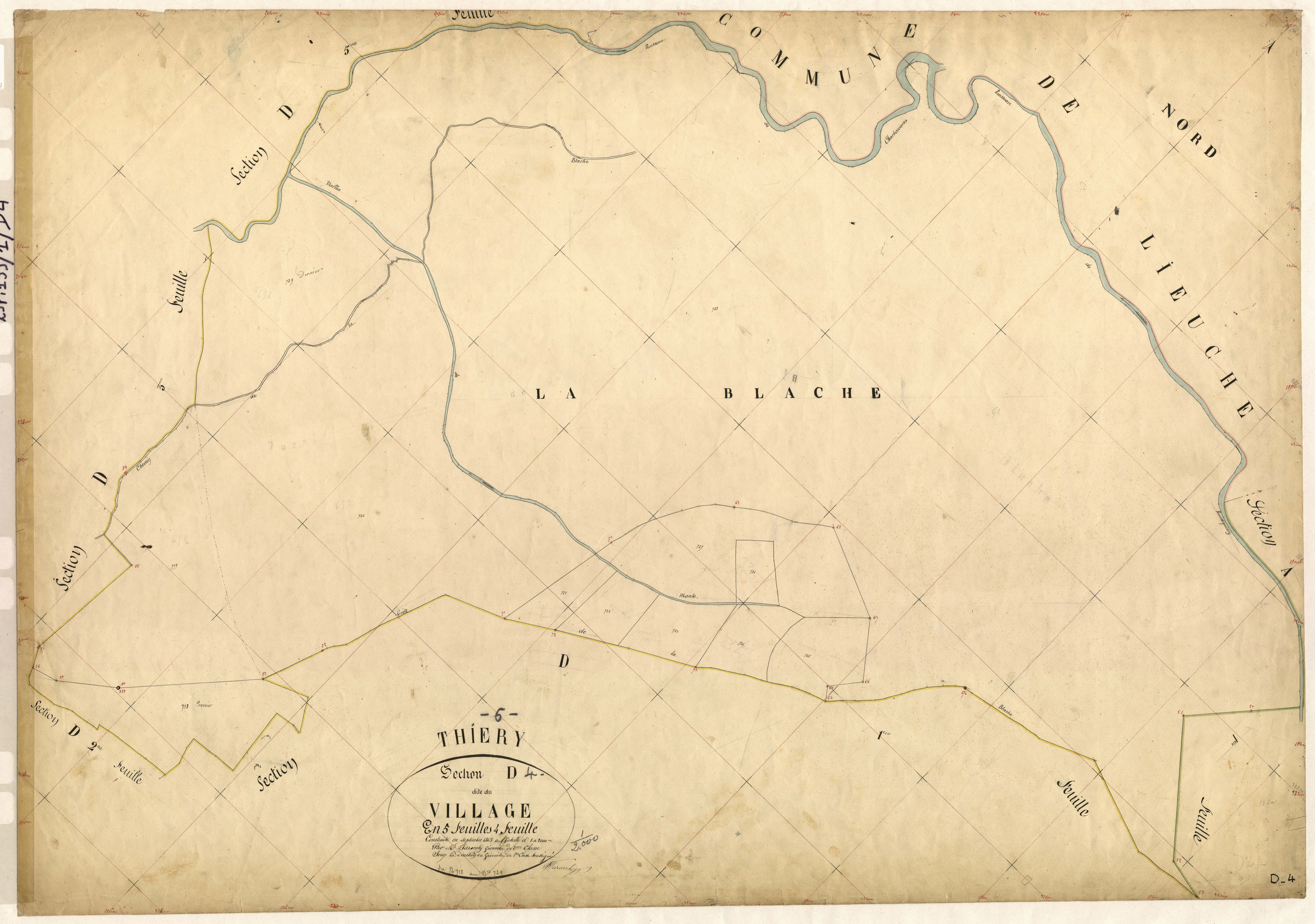 Le Village. - Plan de section, D4
