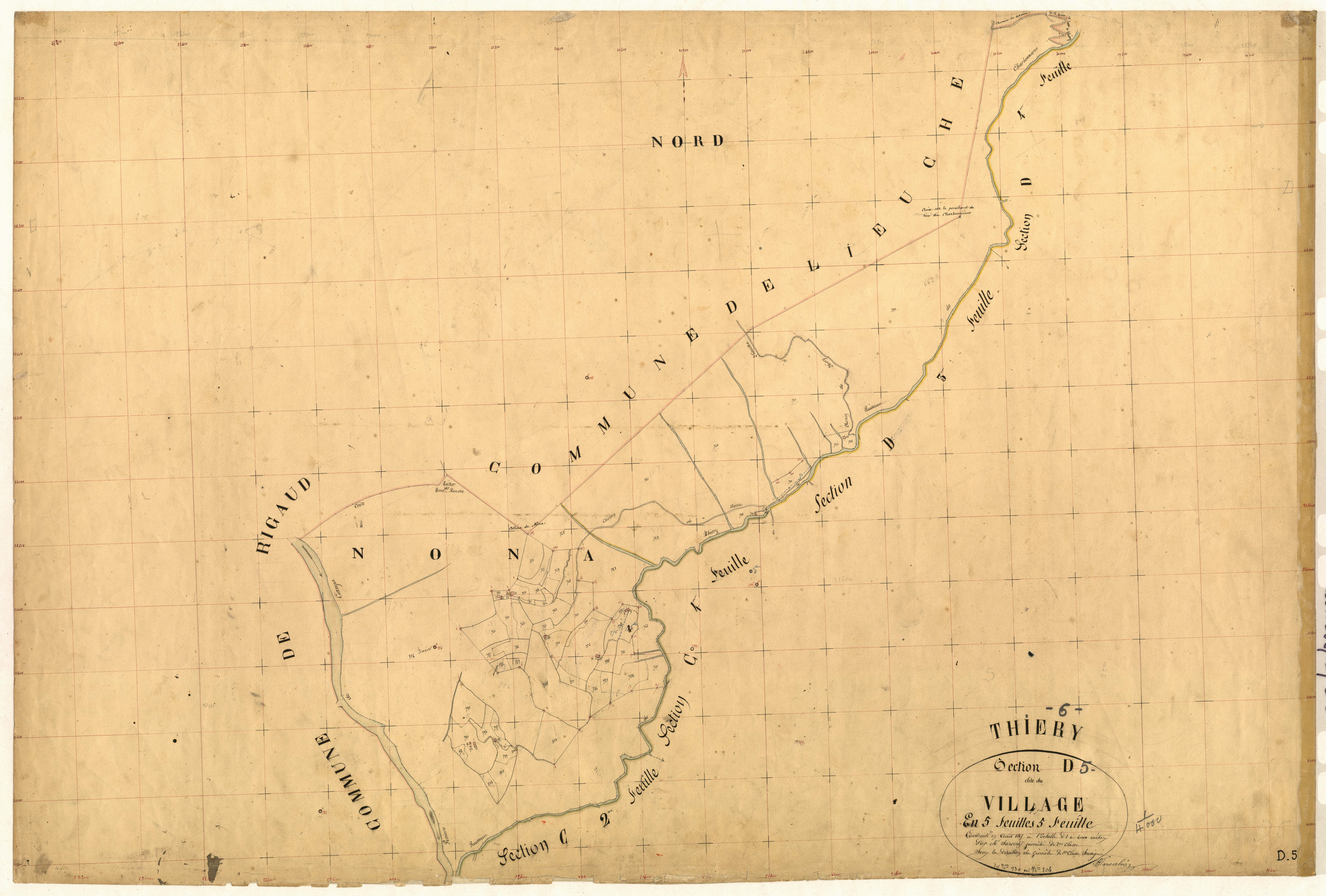 Le Village. - Plan de section, D5