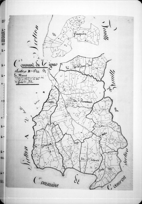 La Maure (développement, 3ème partie). - Plan de section, B(d3)