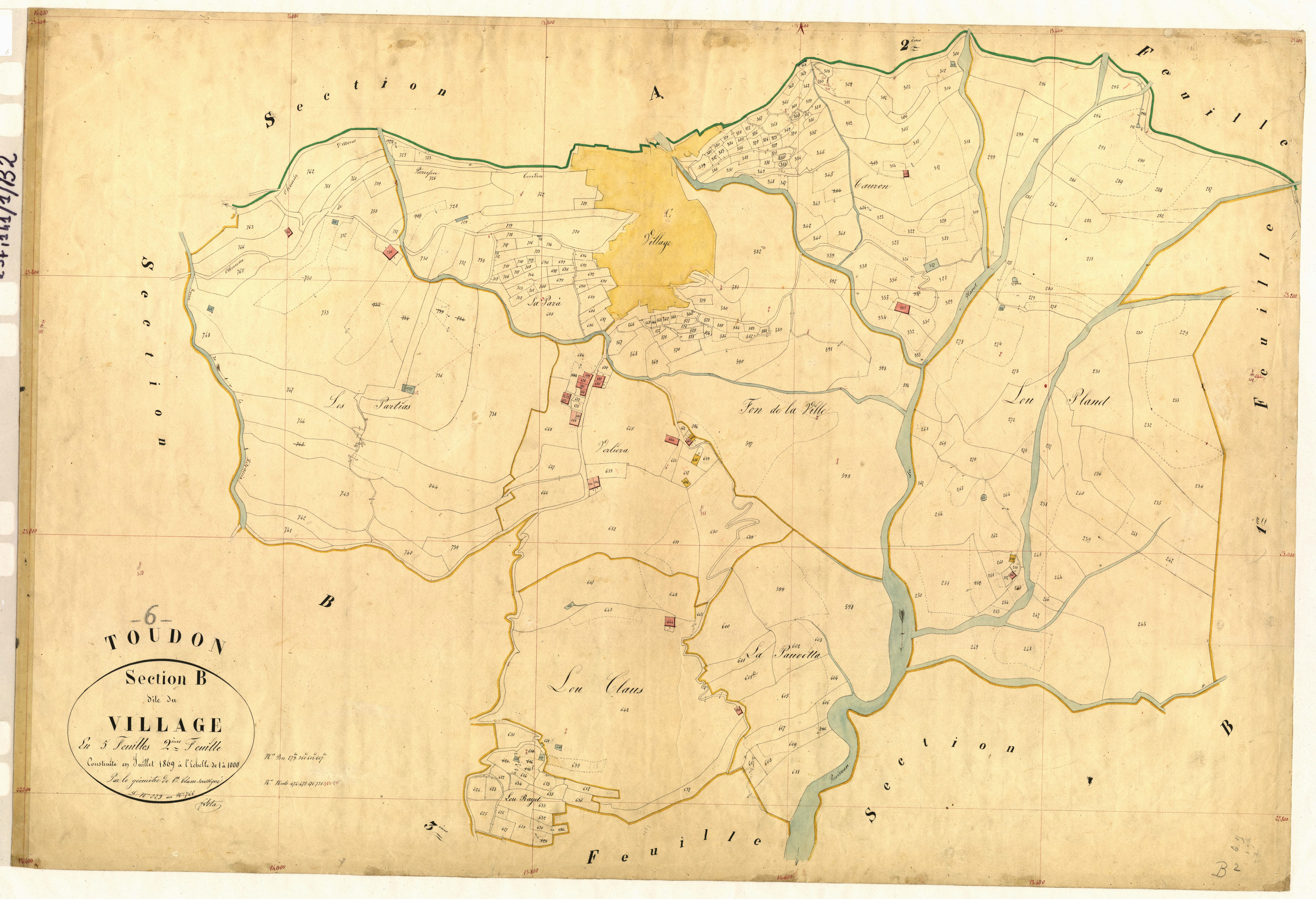 Le Village. - Plan de section, B2