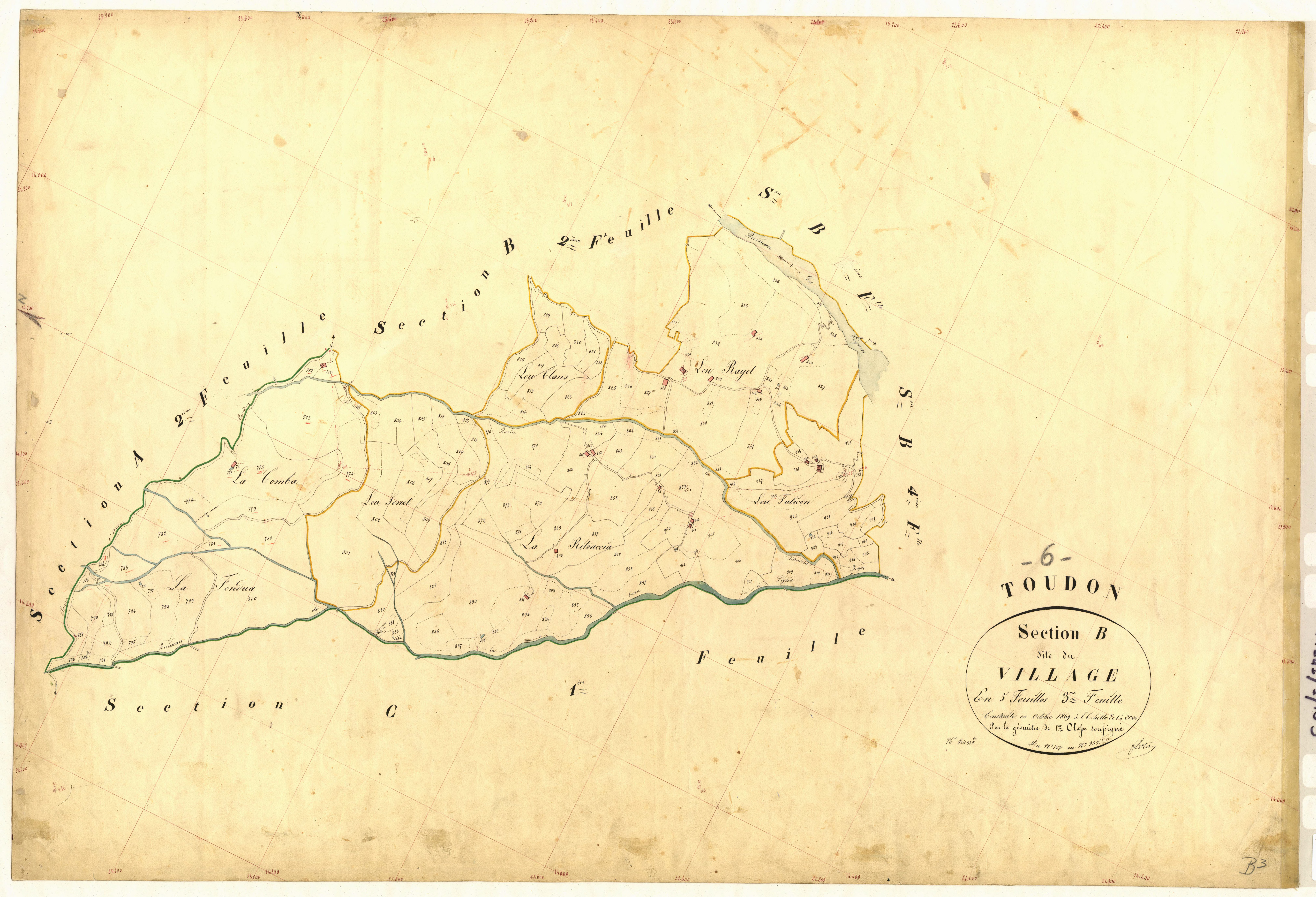 Le Village. - Plan de section, B3
