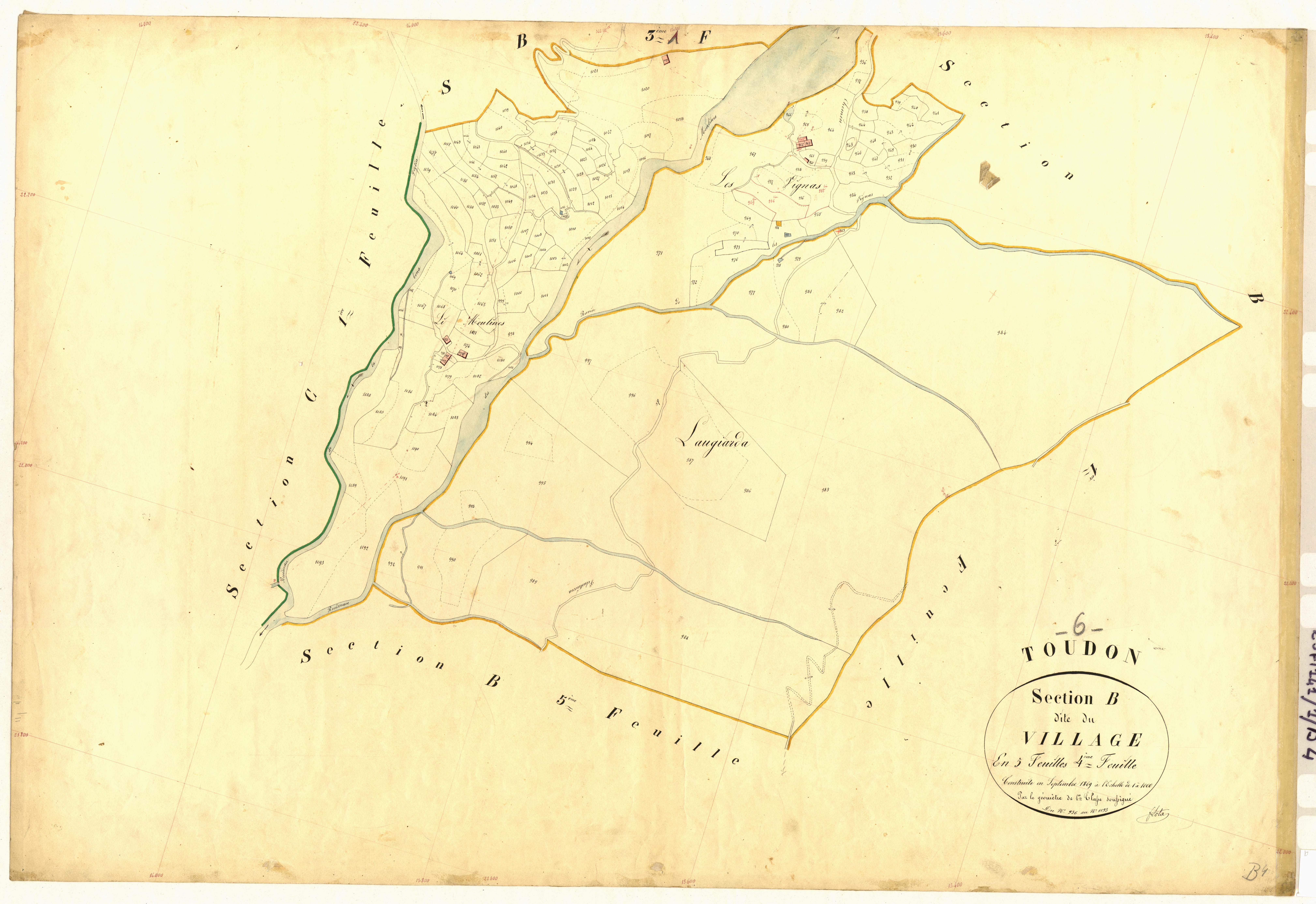Le Village. - Plan de section, B4