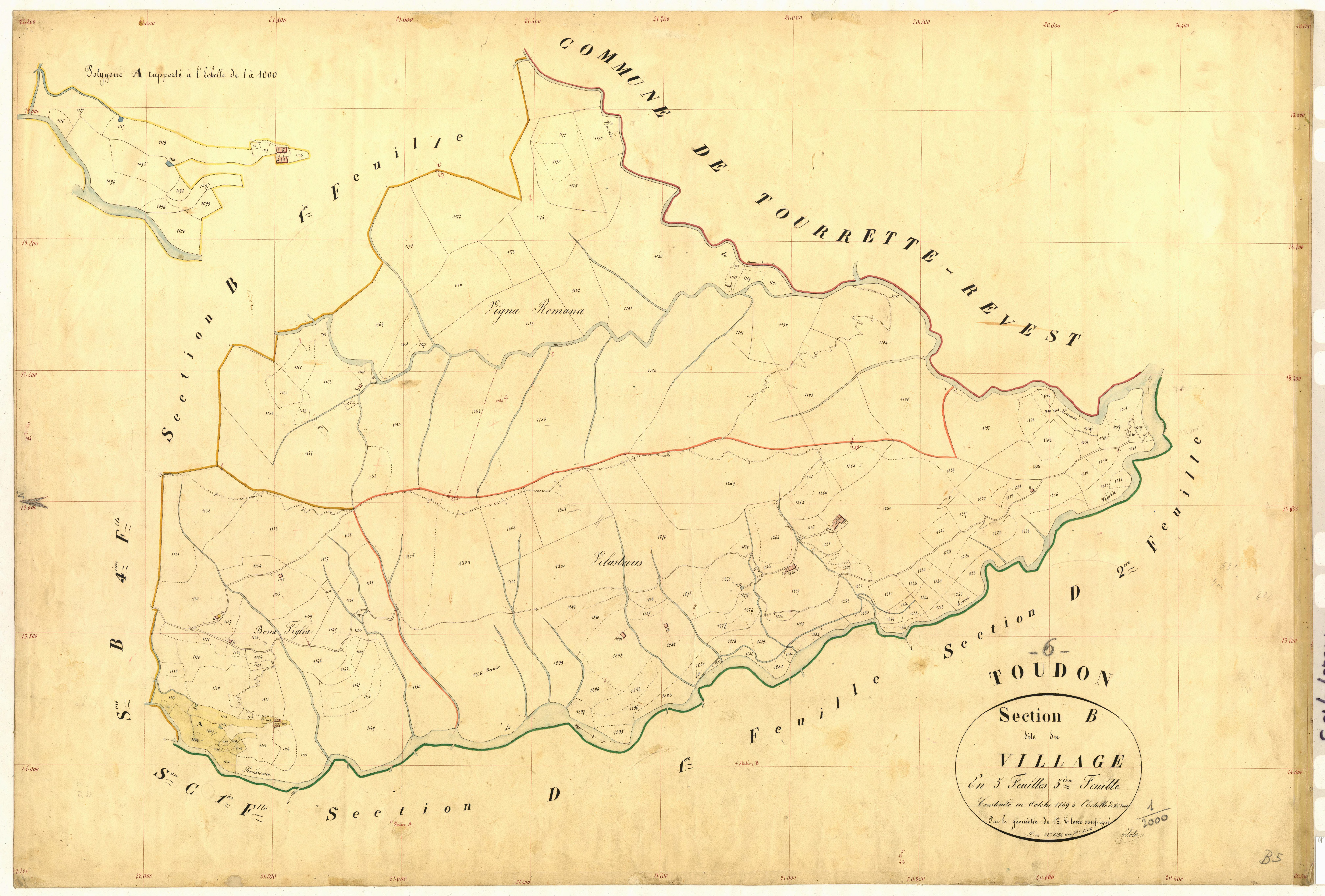 Le Village. - Plan de section, B5