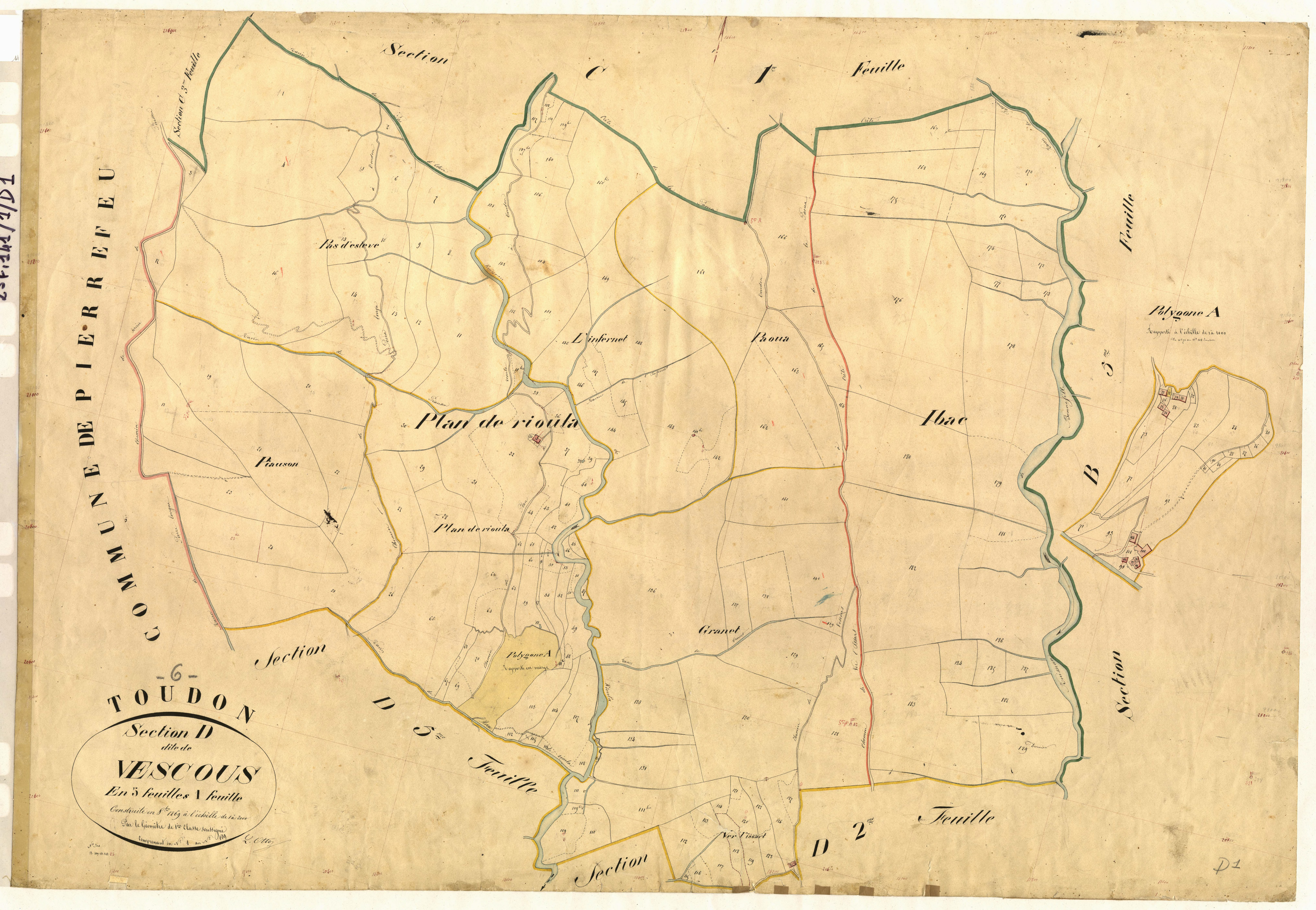 Vescous. - Plan de section, D1
