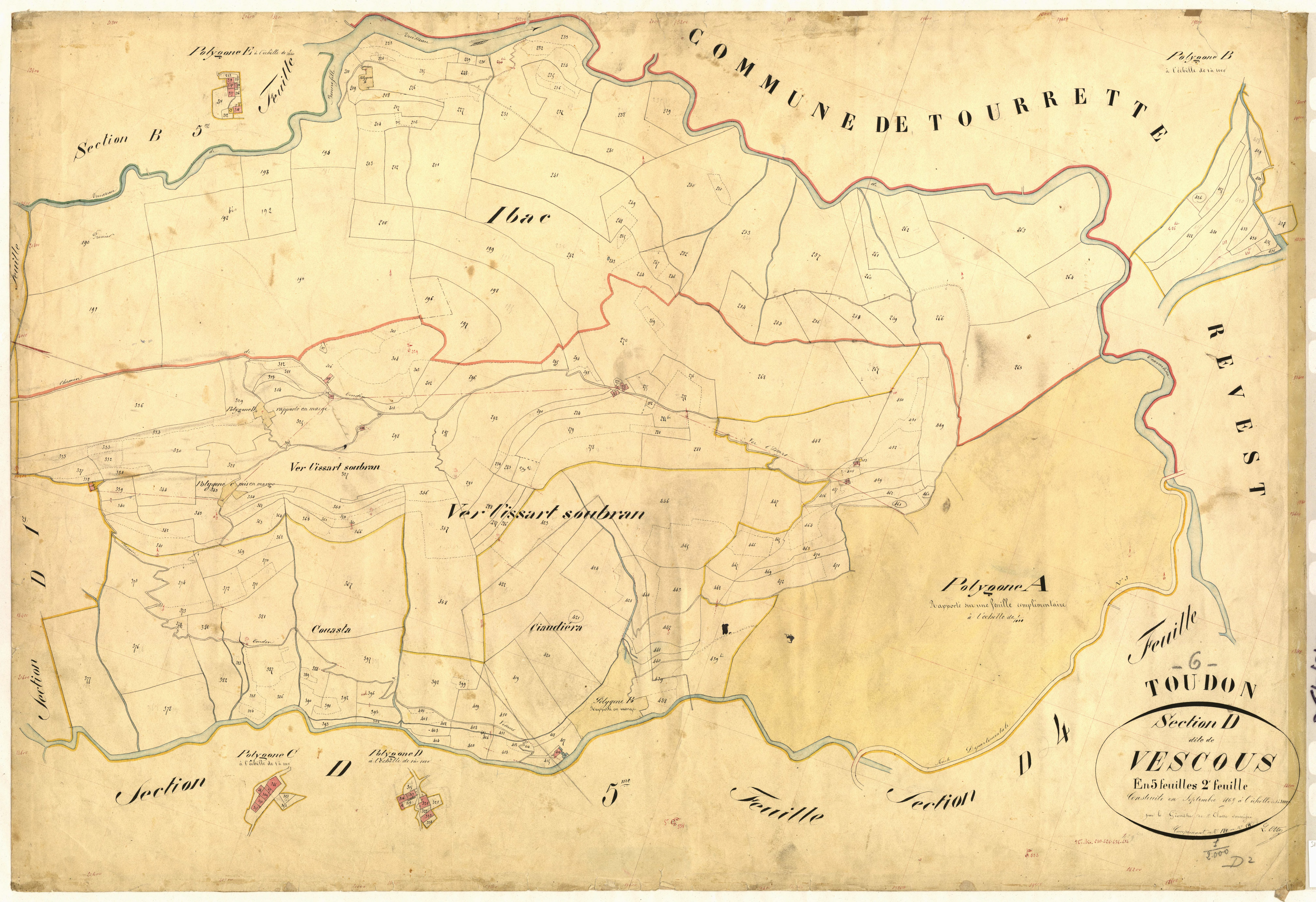 Vescous. - Plan de section, D2