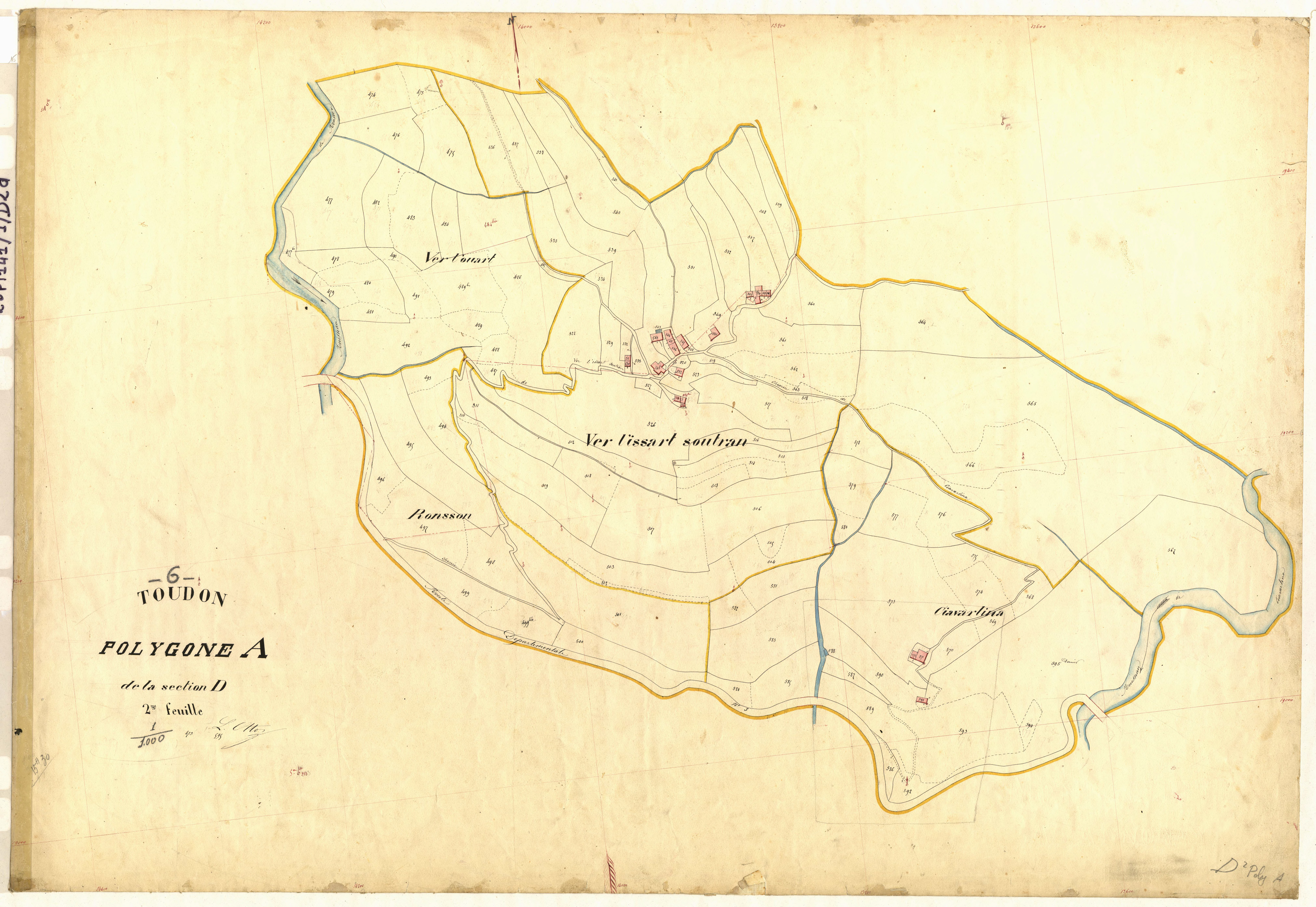 Vescous (développement). - Plan de section, D2(d)