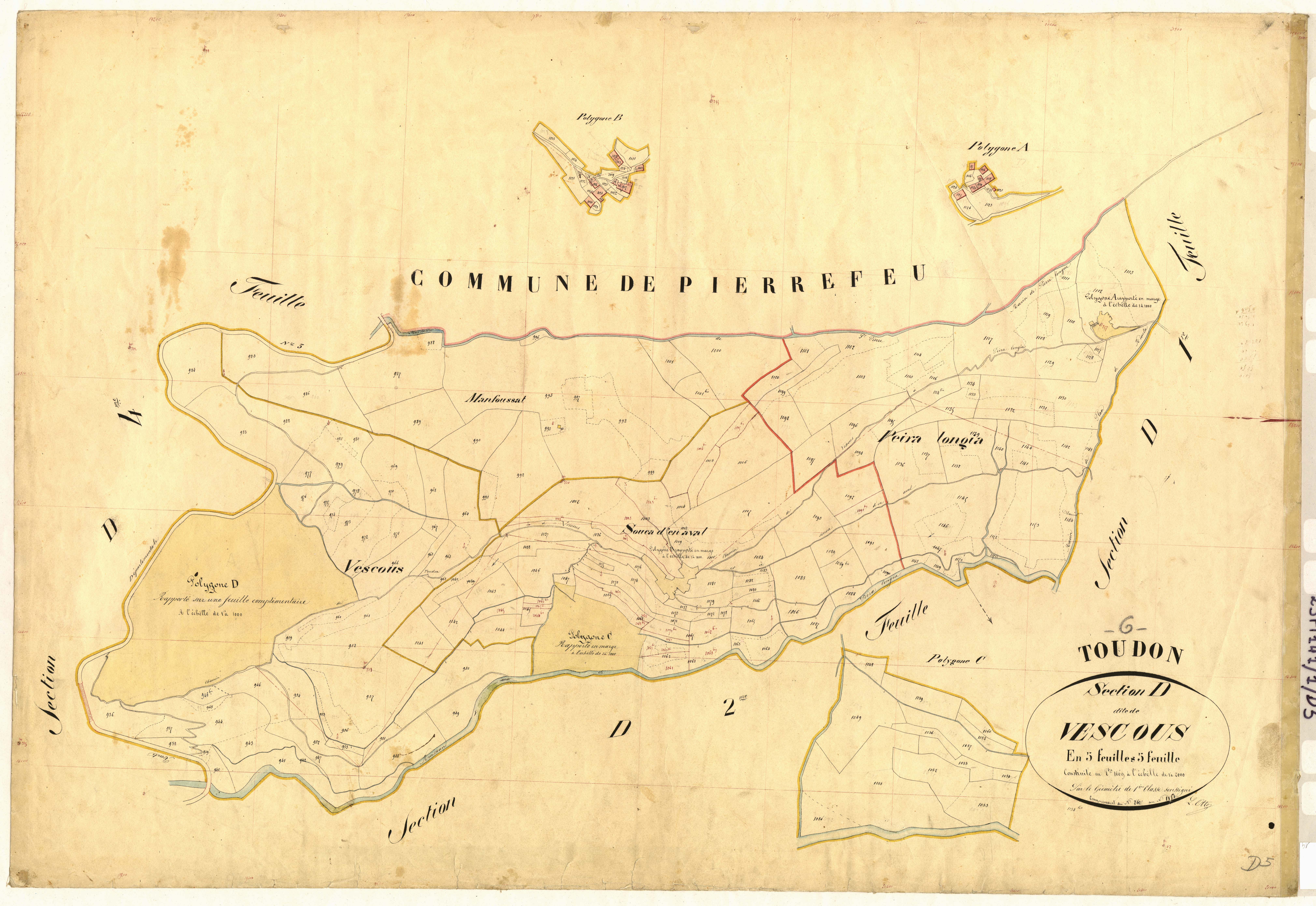 Vescous. - Plan de section, D5