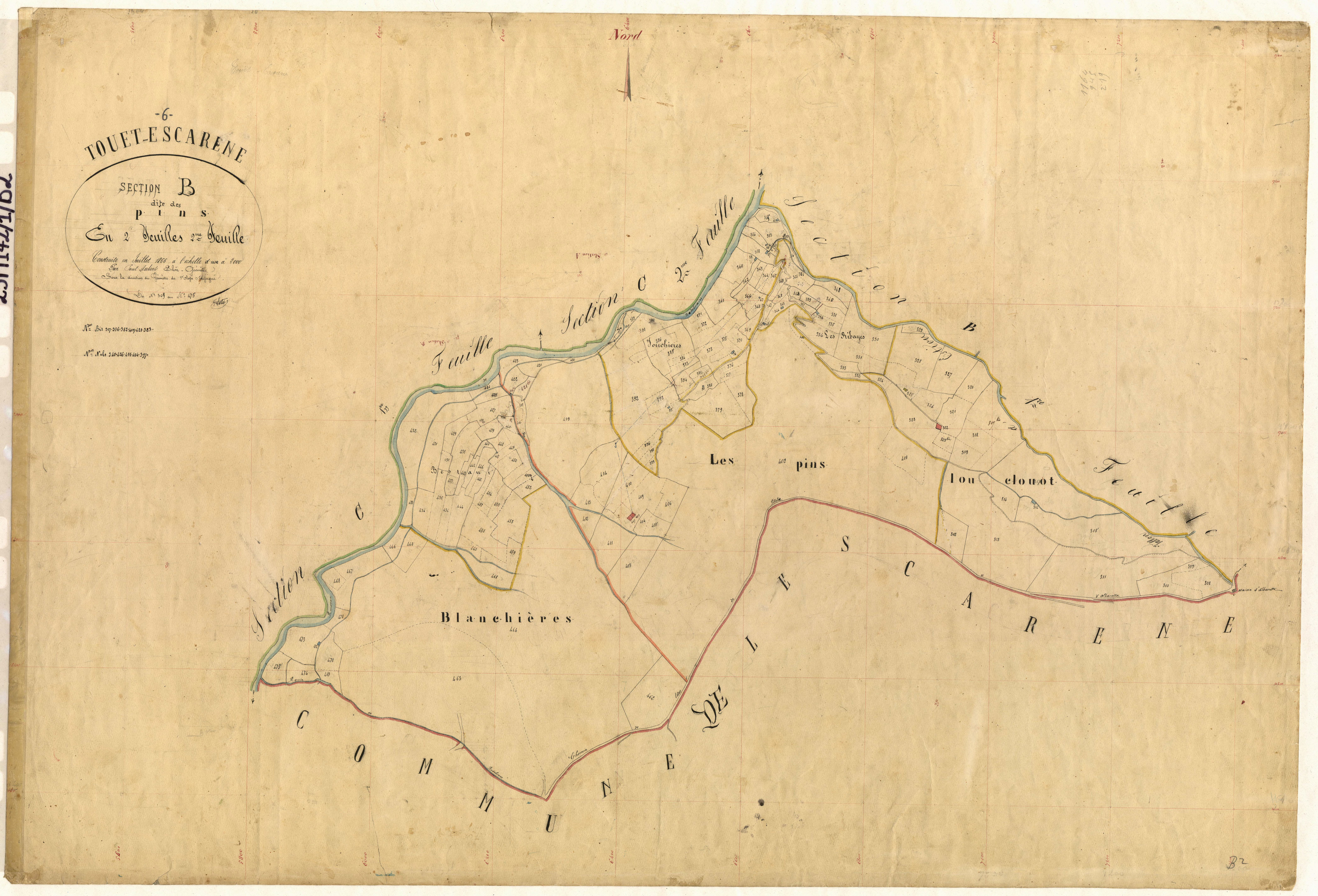 Les Pins. - Plan de section, B2