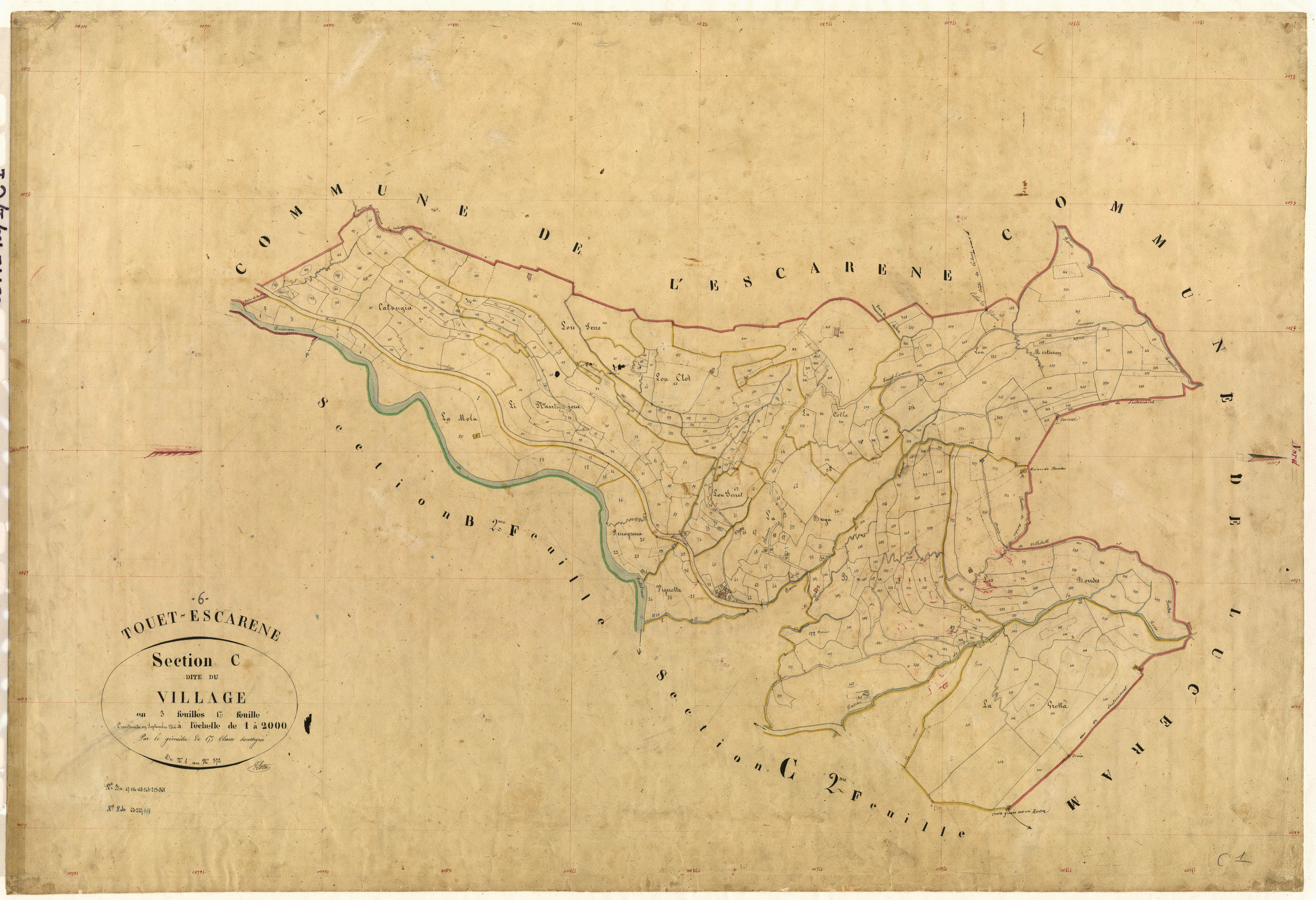 Le Village. - Plan de section, C1