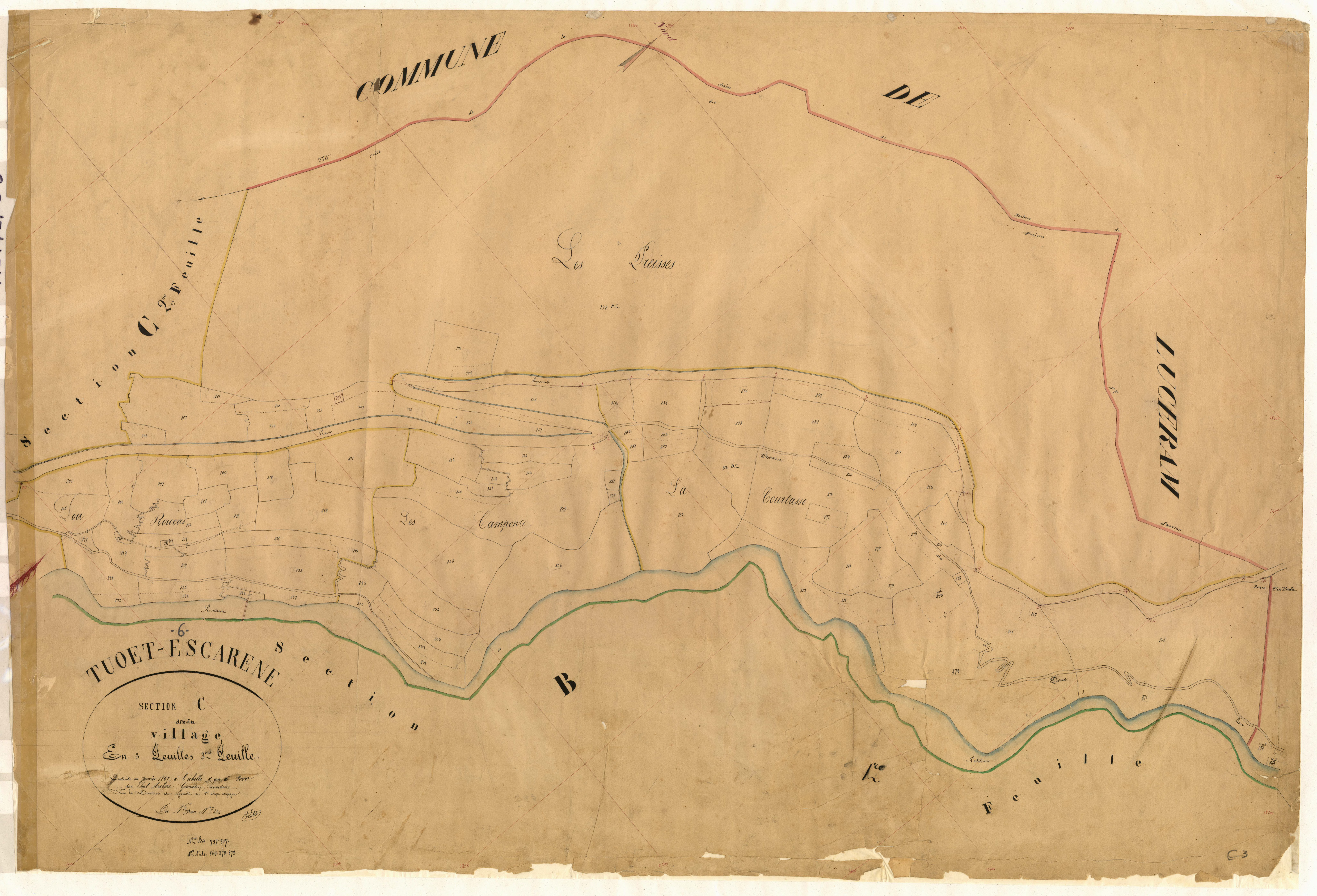Le Village. - Plan de section, C3