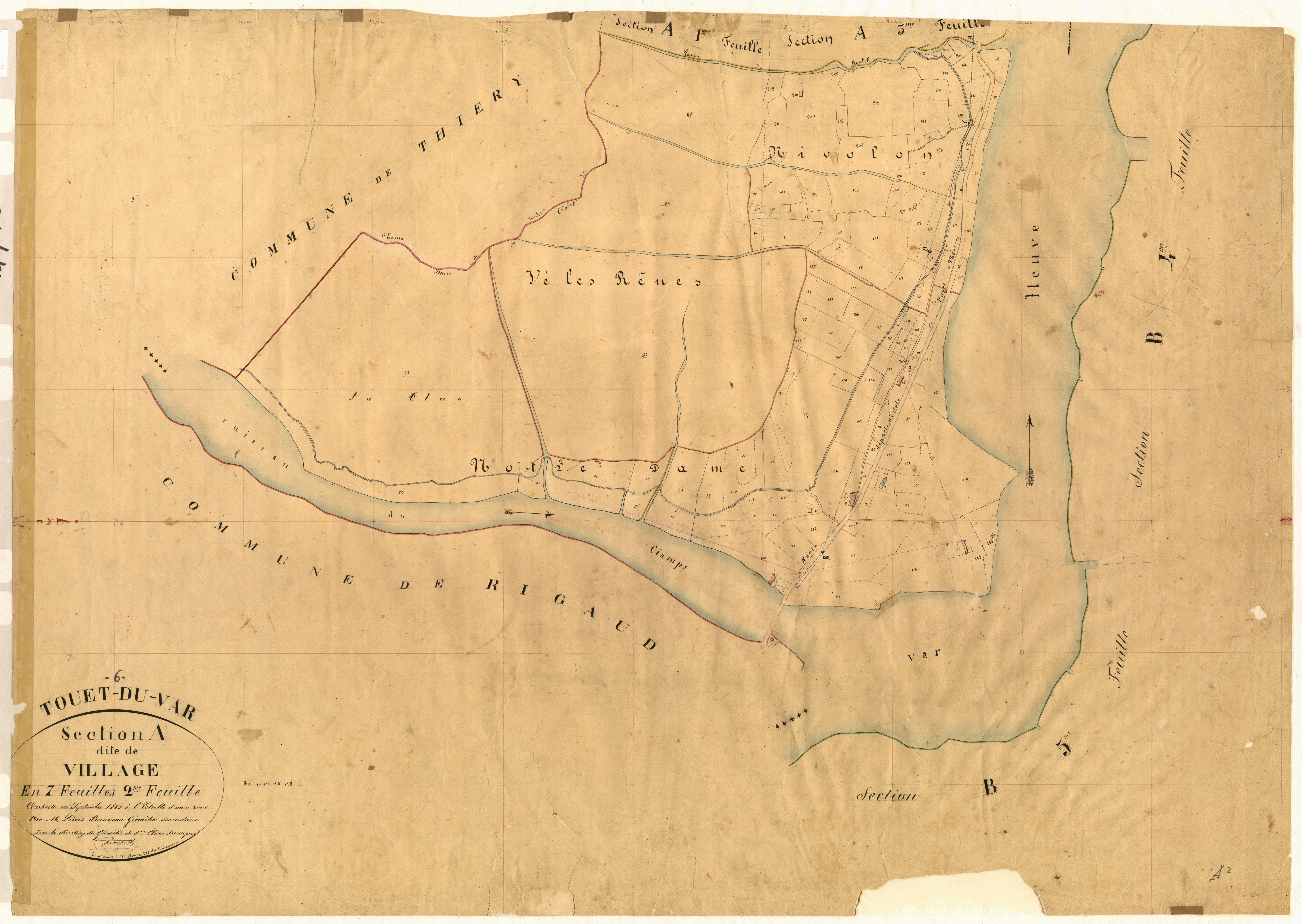 Le Village. - Plan de section, A2