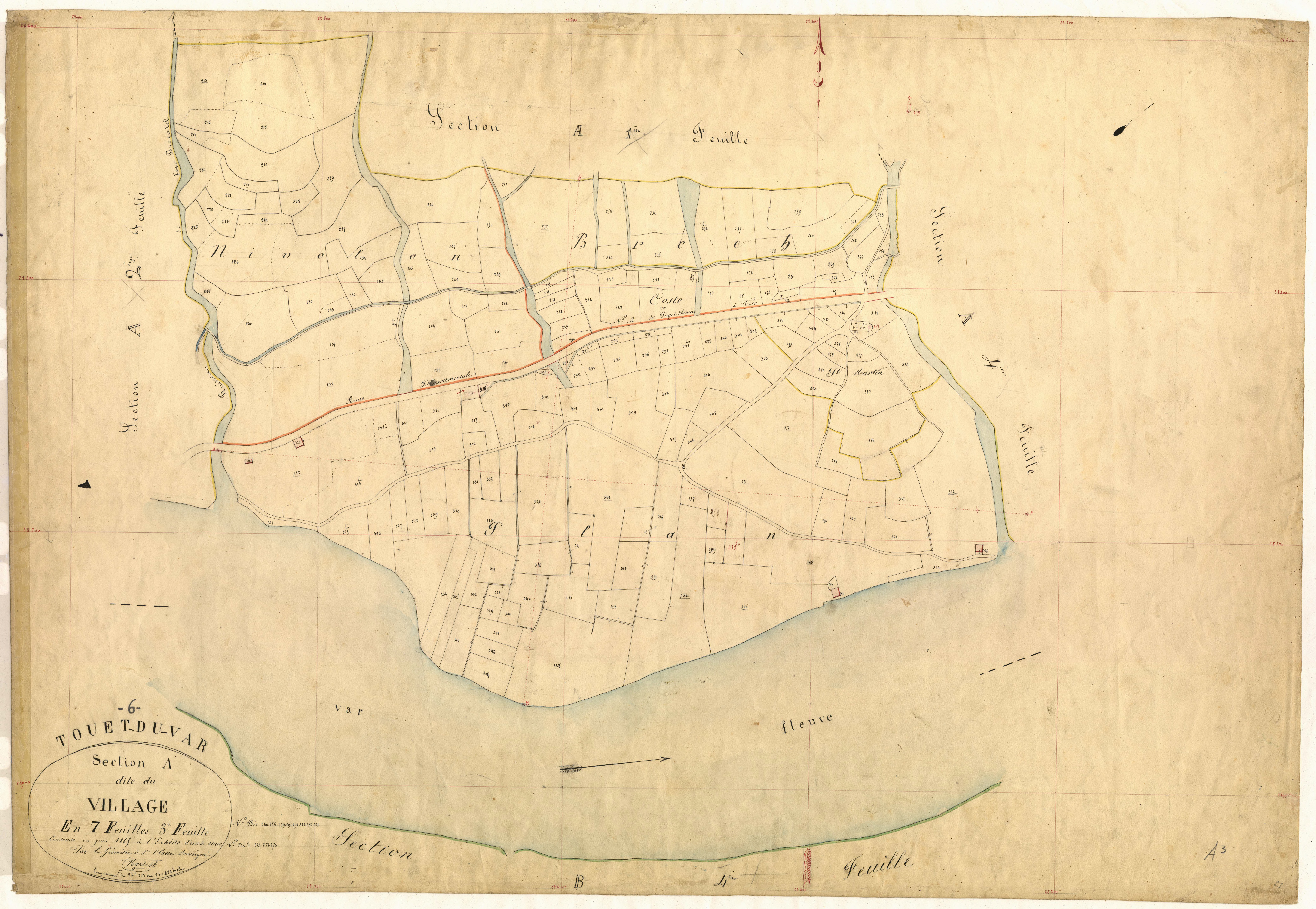 Le Village. - Plan de section, A3