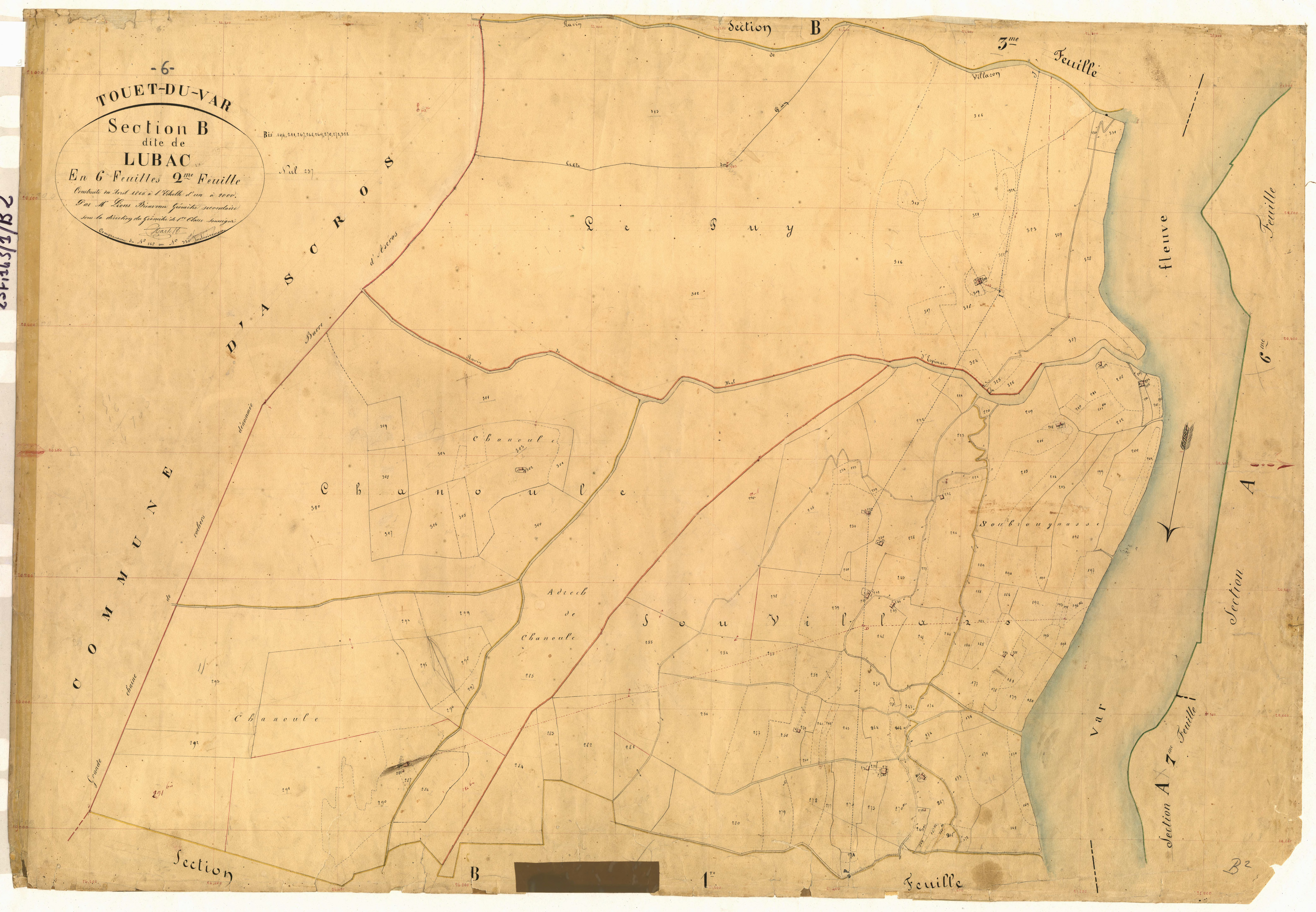 Lubac. - Plan de section, B2