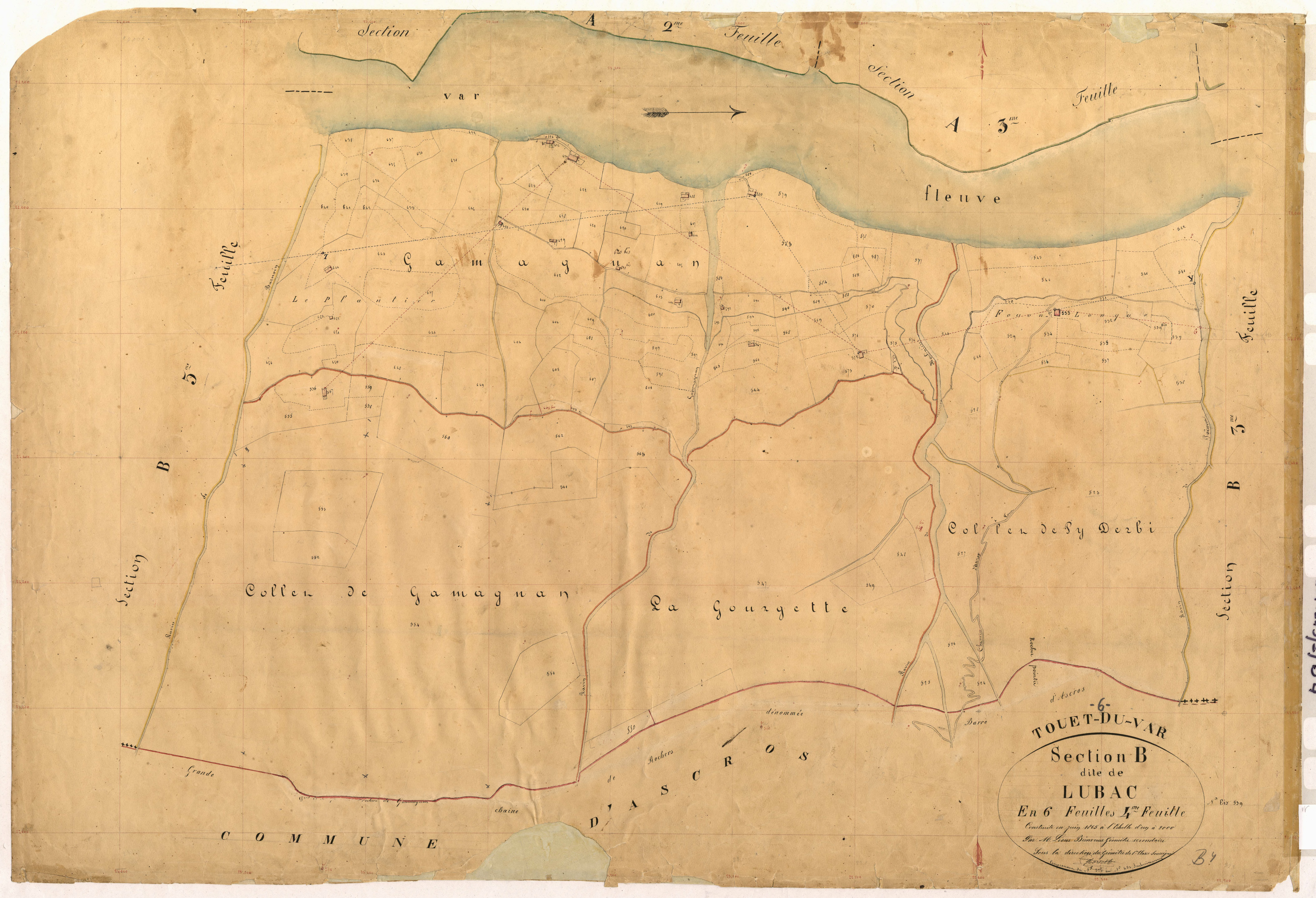 Lubac. - Plan de section, B4