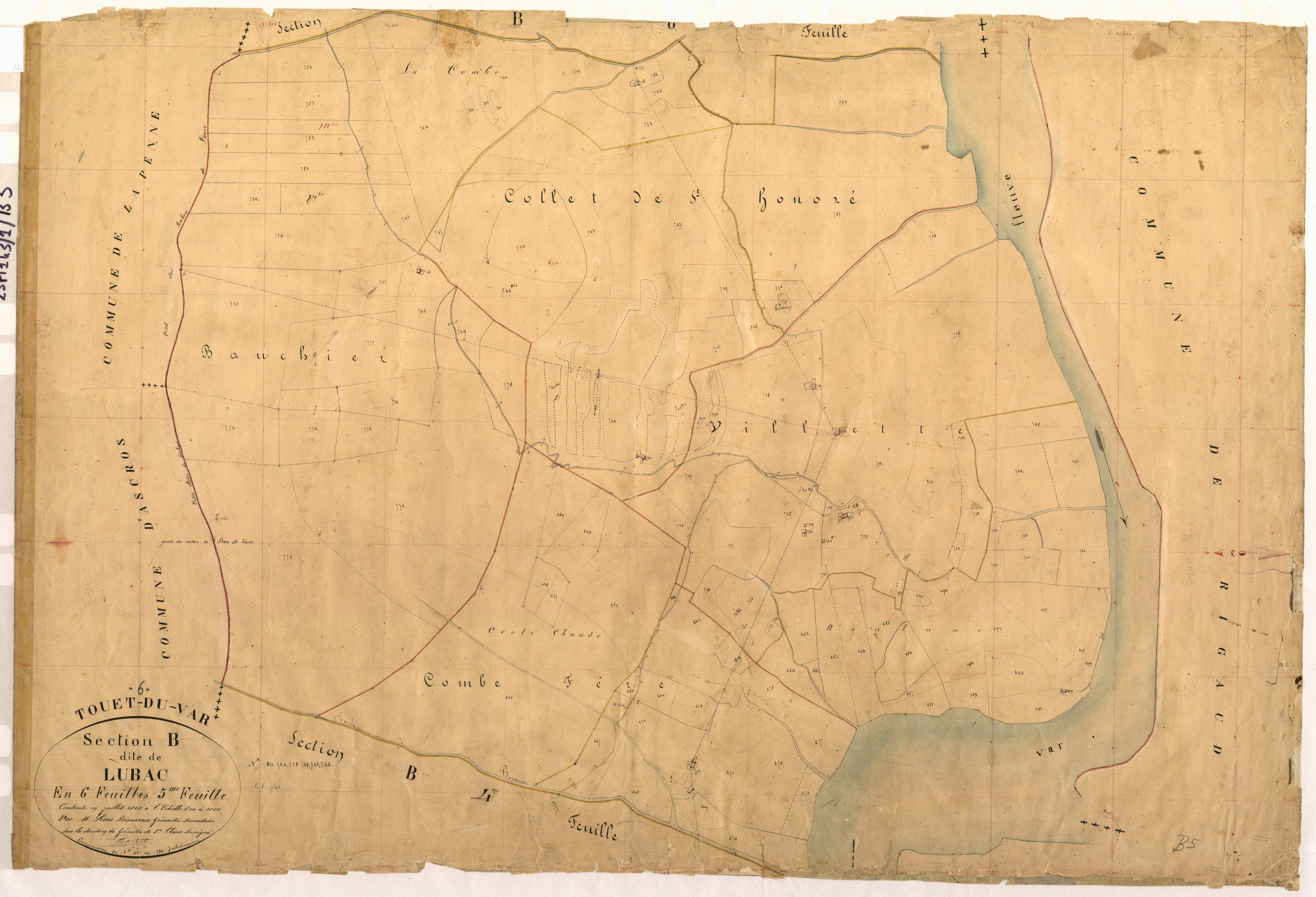 Lubac. - Plan de section, B5