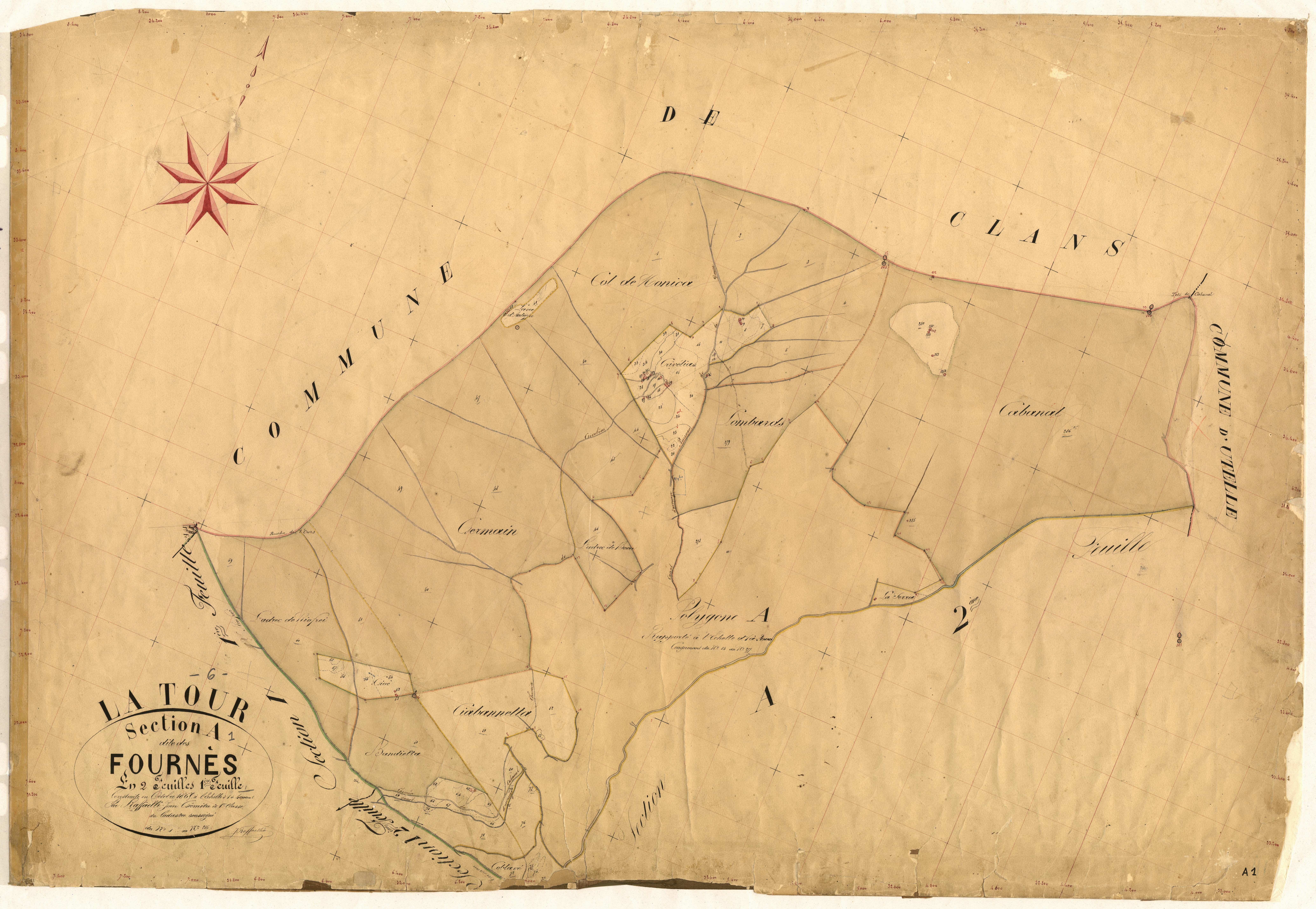 Les Fournès. - Plan de section, A1