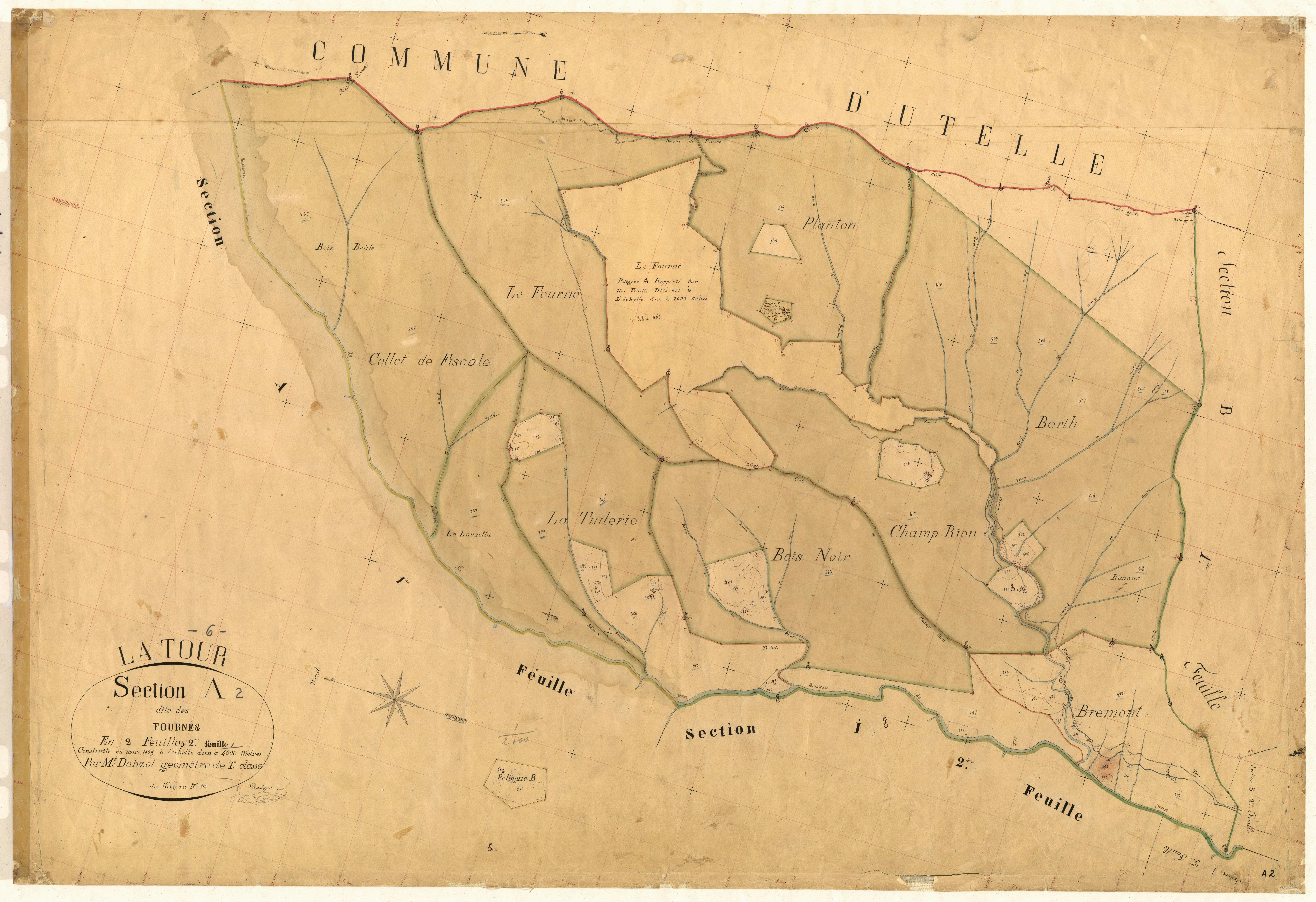 Les Fournès. - Plan de section, A2