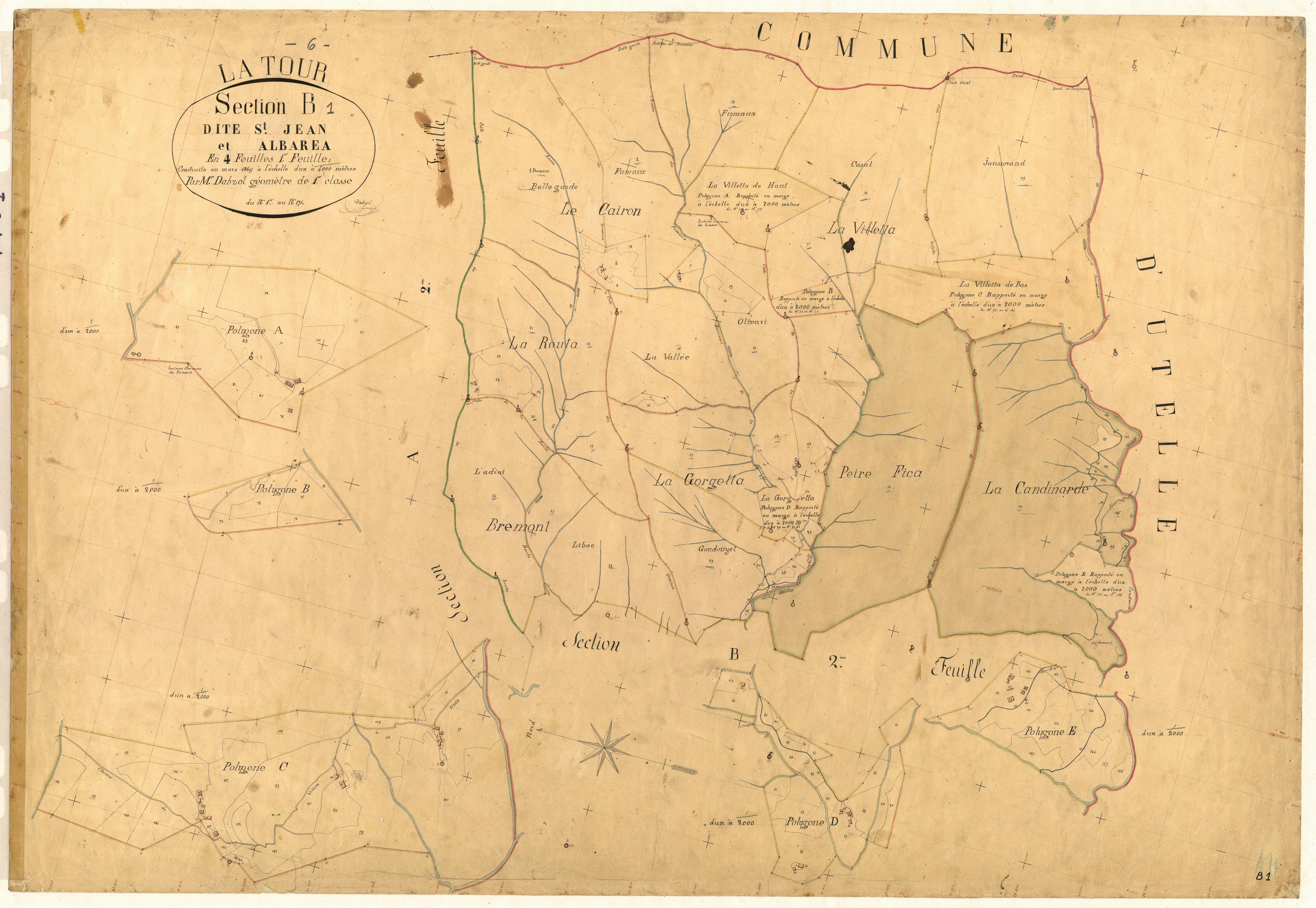 Saint-Jean et Albarea. - Plan de section, B1