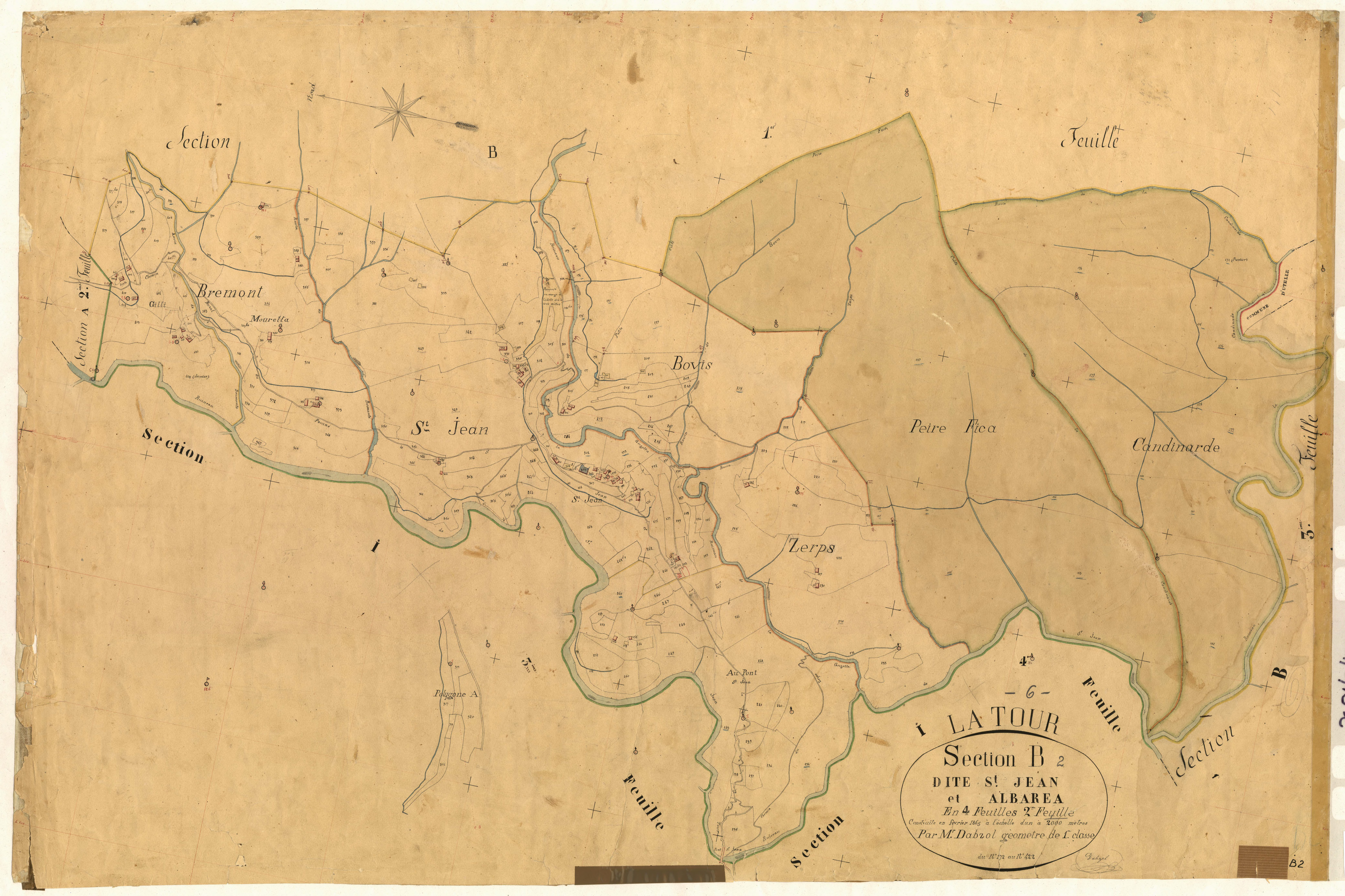 Saint-Jean et Albarea. - Plan de section, B2