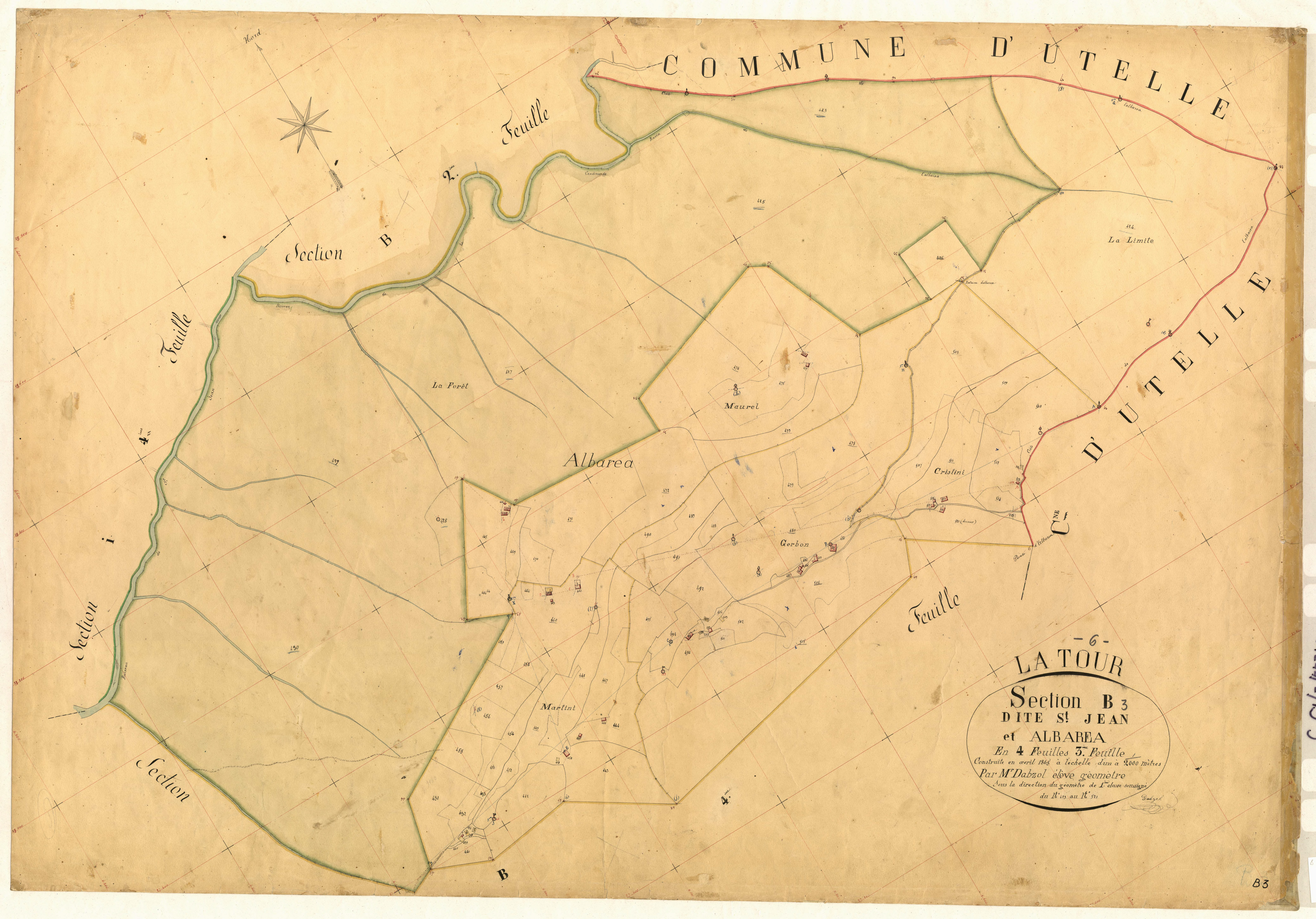 Saint-Jean et Albarea. - Plan de section, B3