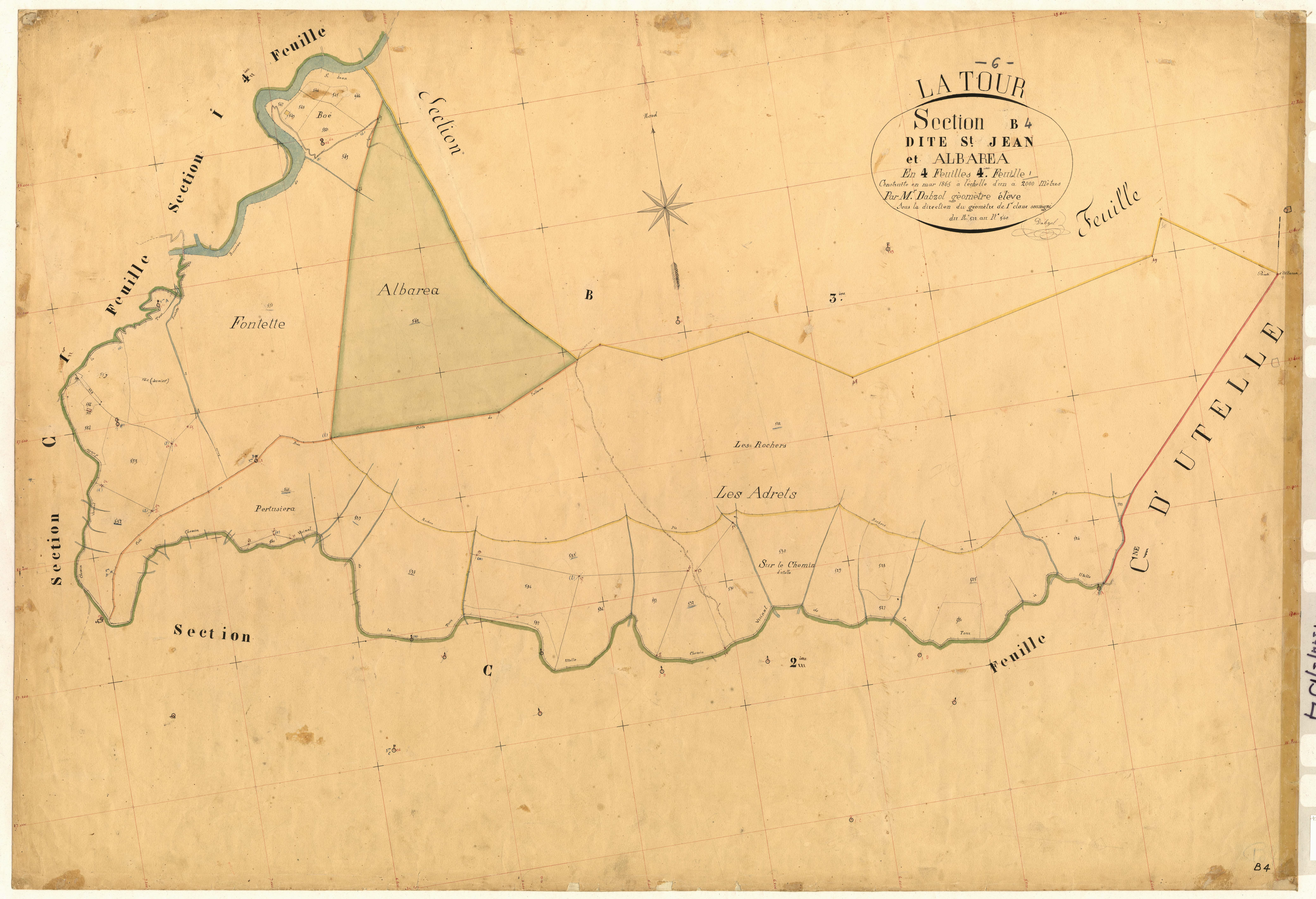 Saint-Jean et Albarea. - Plan de section, B4