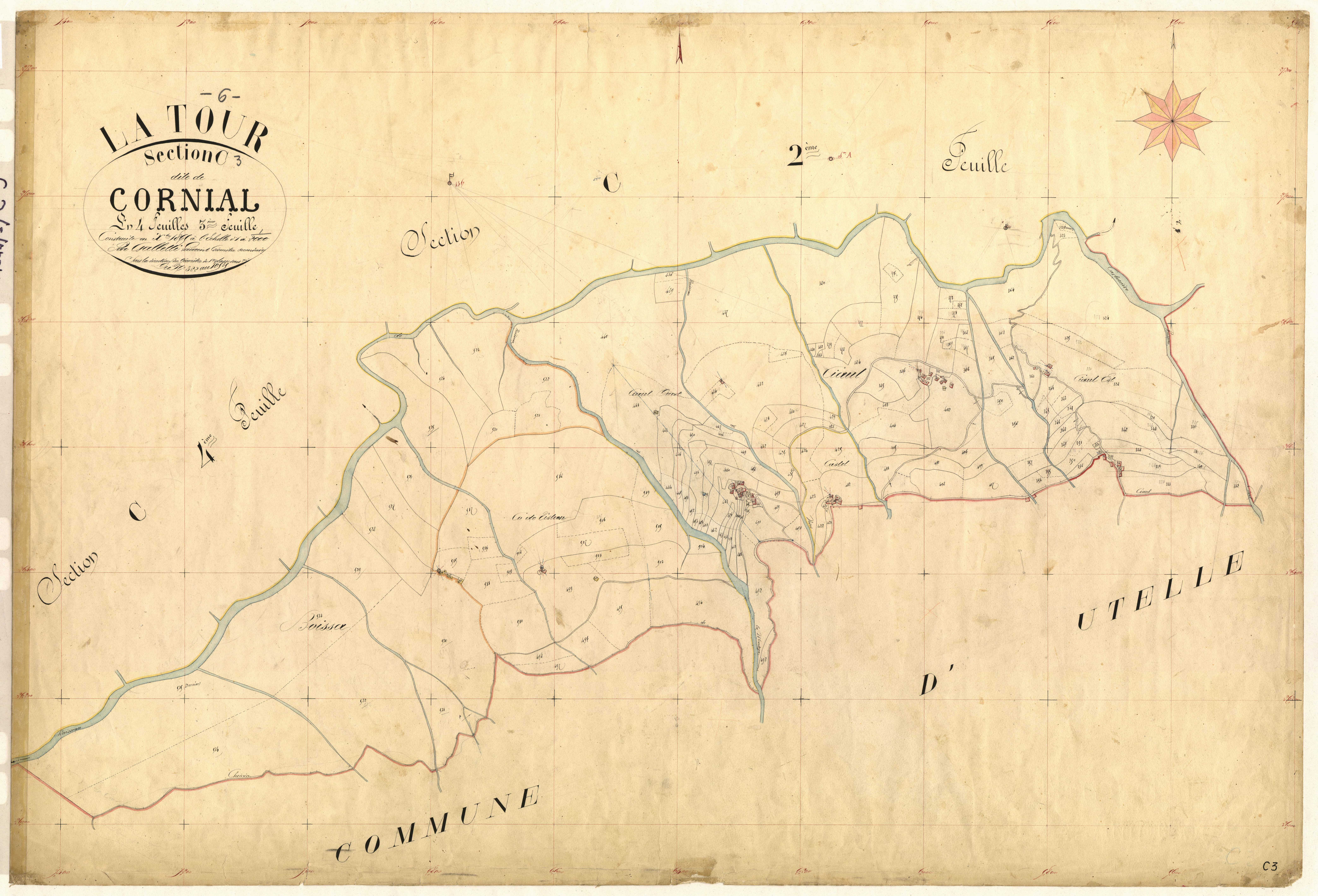 Cornial. - Plan de section, C3