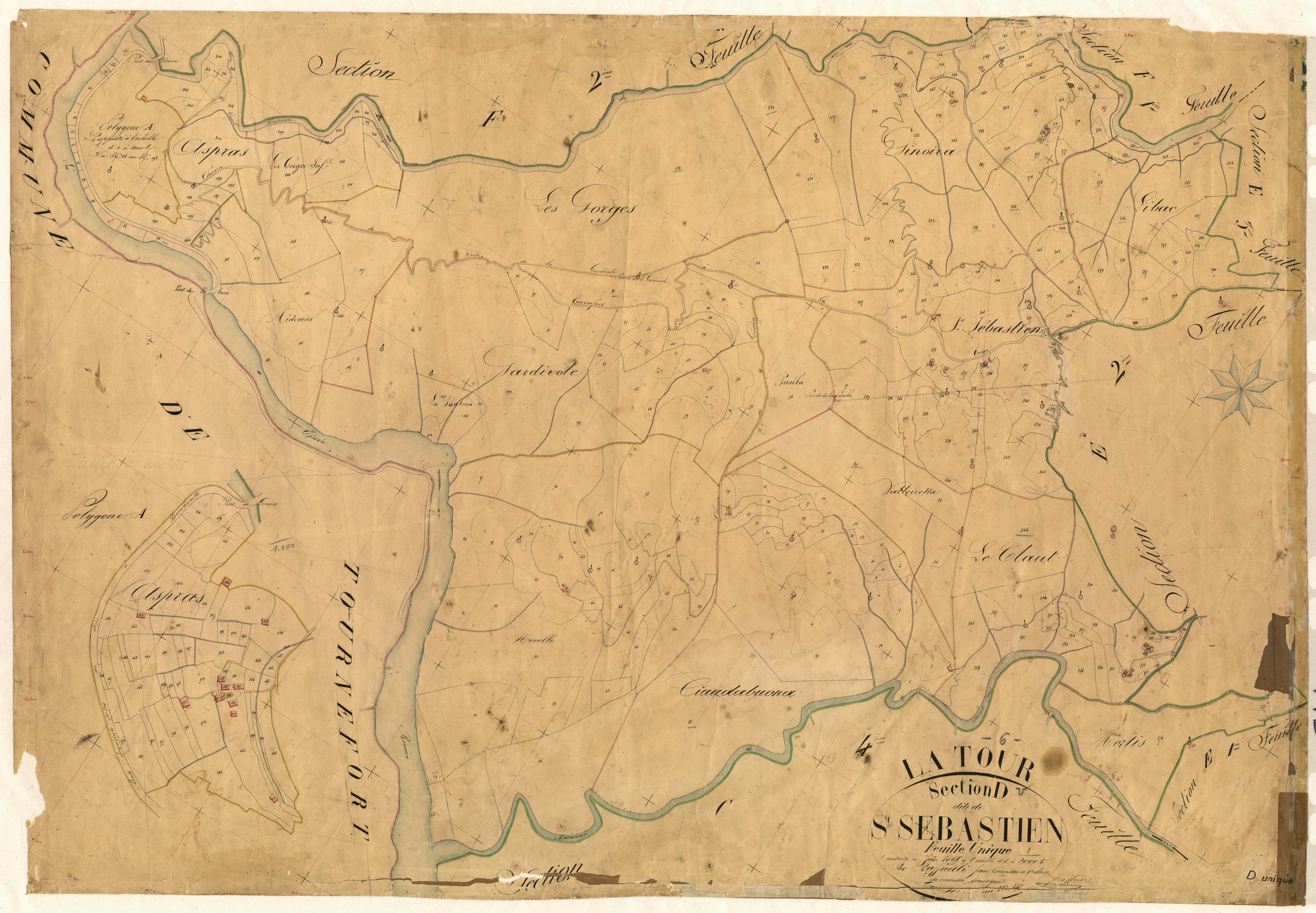 Saint-Sébastien. - Plan de section, D