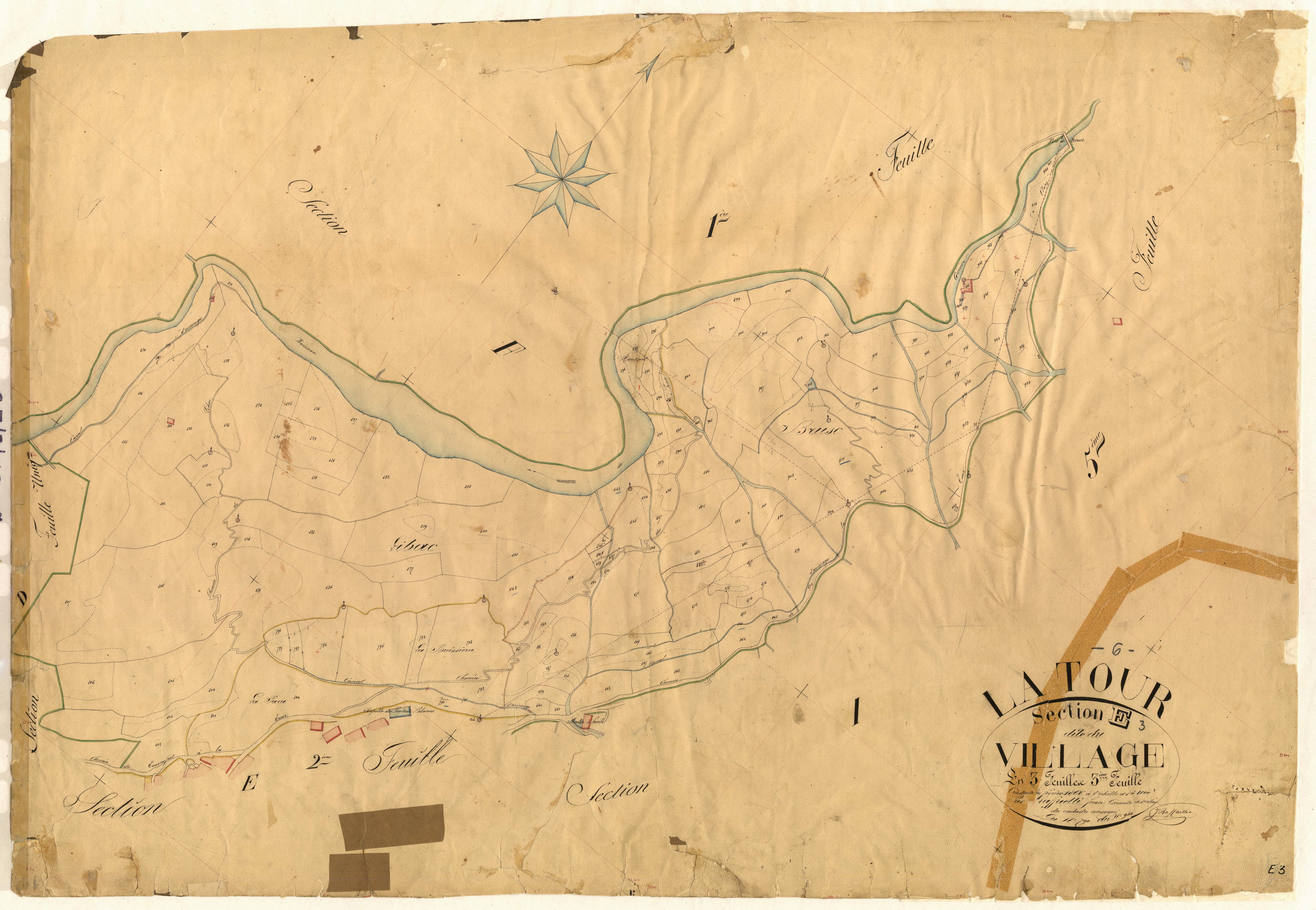 Le Village. - Plan de section, E3